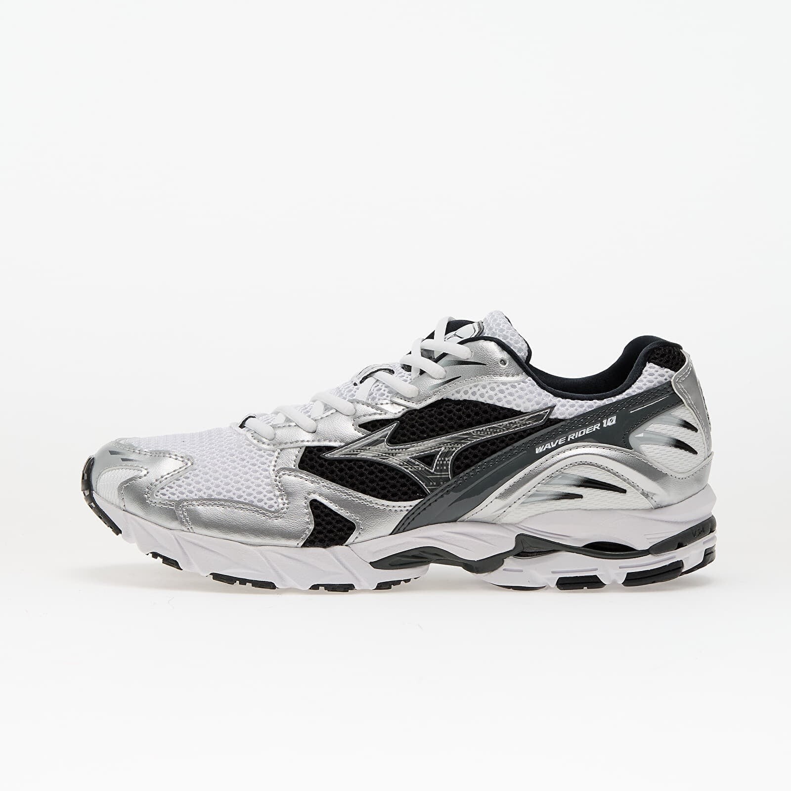 Sneakers Mizuno Wave Rider 10 White/ Silver/ Black UK 6.5