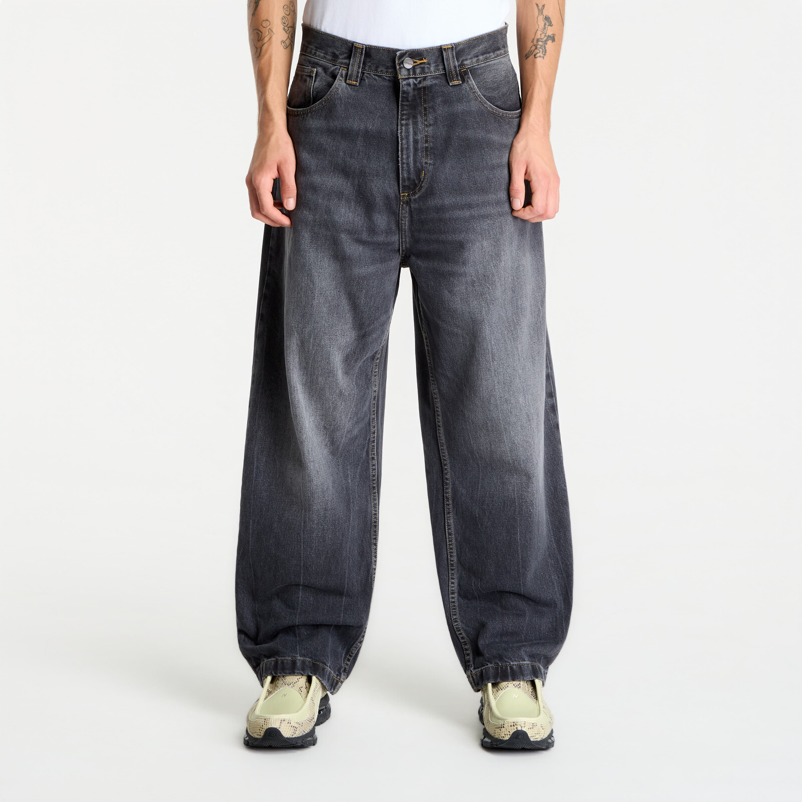 Pants Carhartt WIP Brandon Pant Black Marble Used Wash M