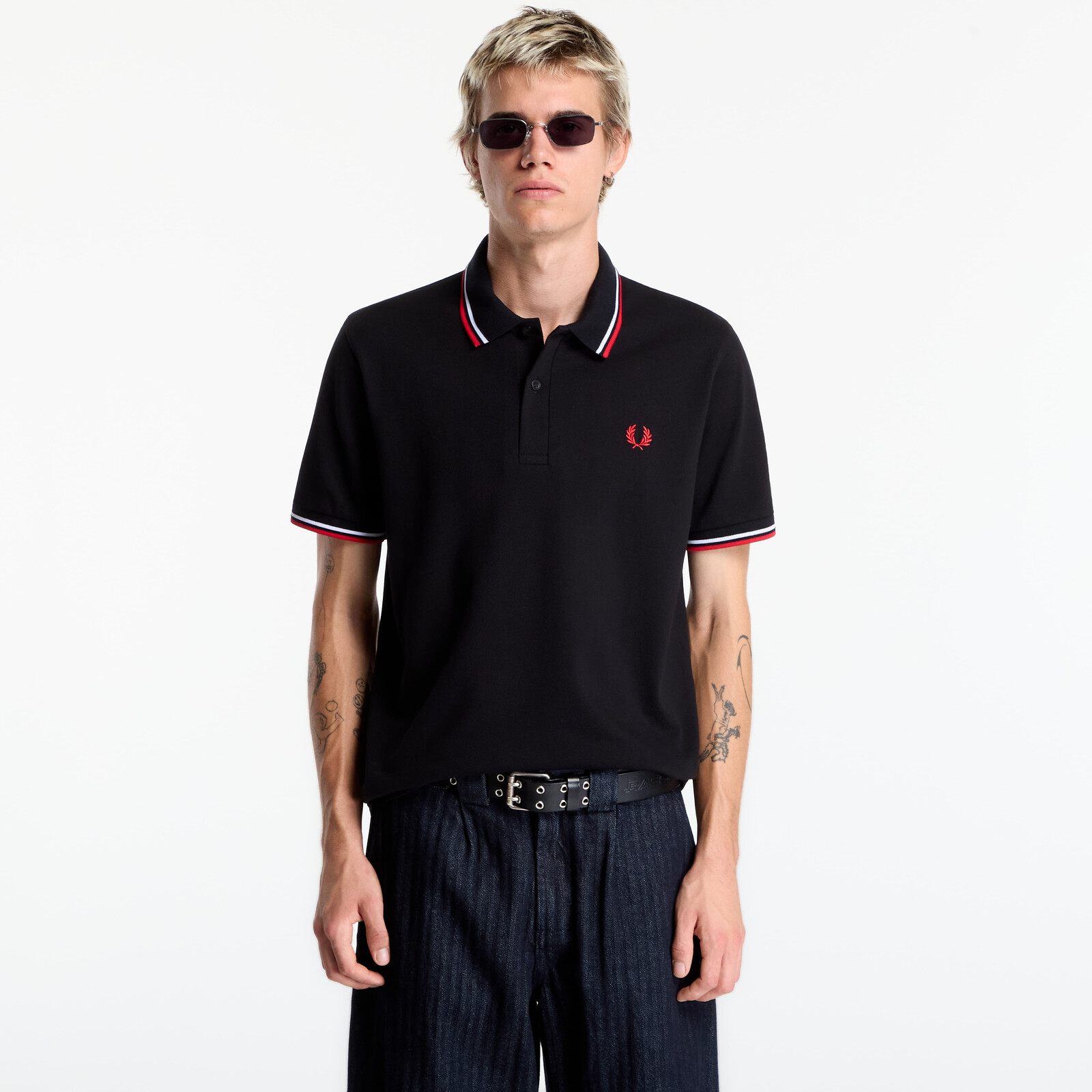 T-shirt FRED PERRY Twin Tipped Fred Perry Shirt Black 42