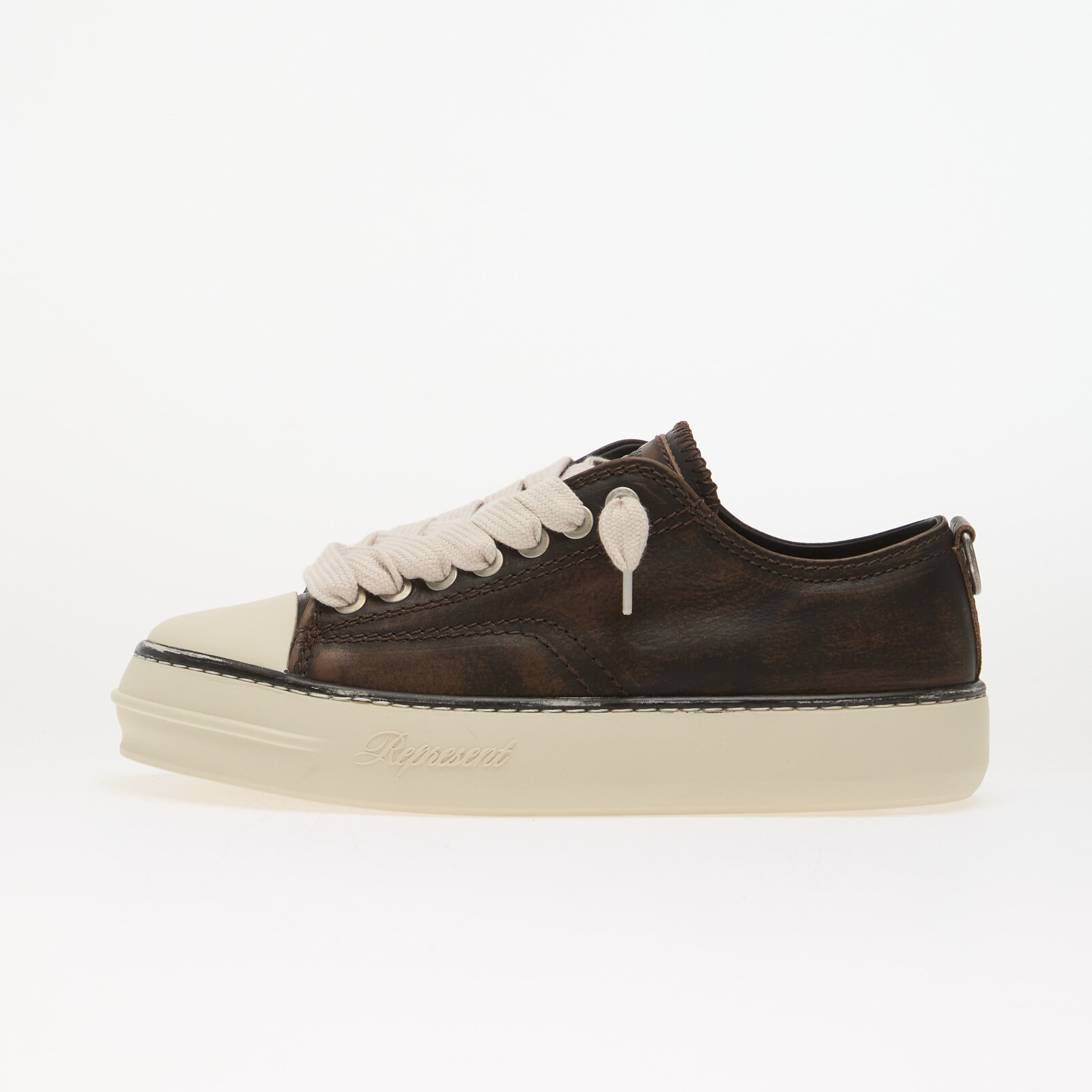 Sneakers Represent Rep-Cap - Distressed Leather Dark Brown UK 8
