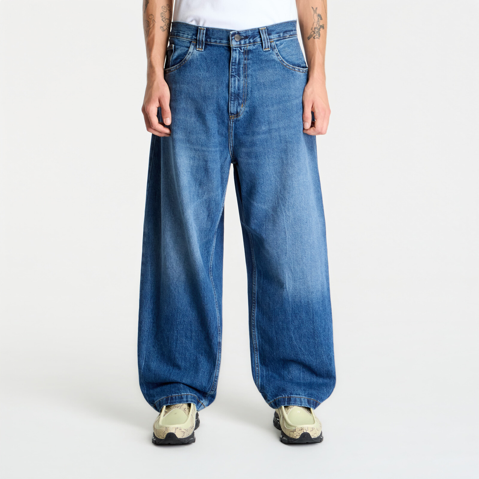 Pants Carhartt WIP Brandon Pant Blue Marble Used Wash S