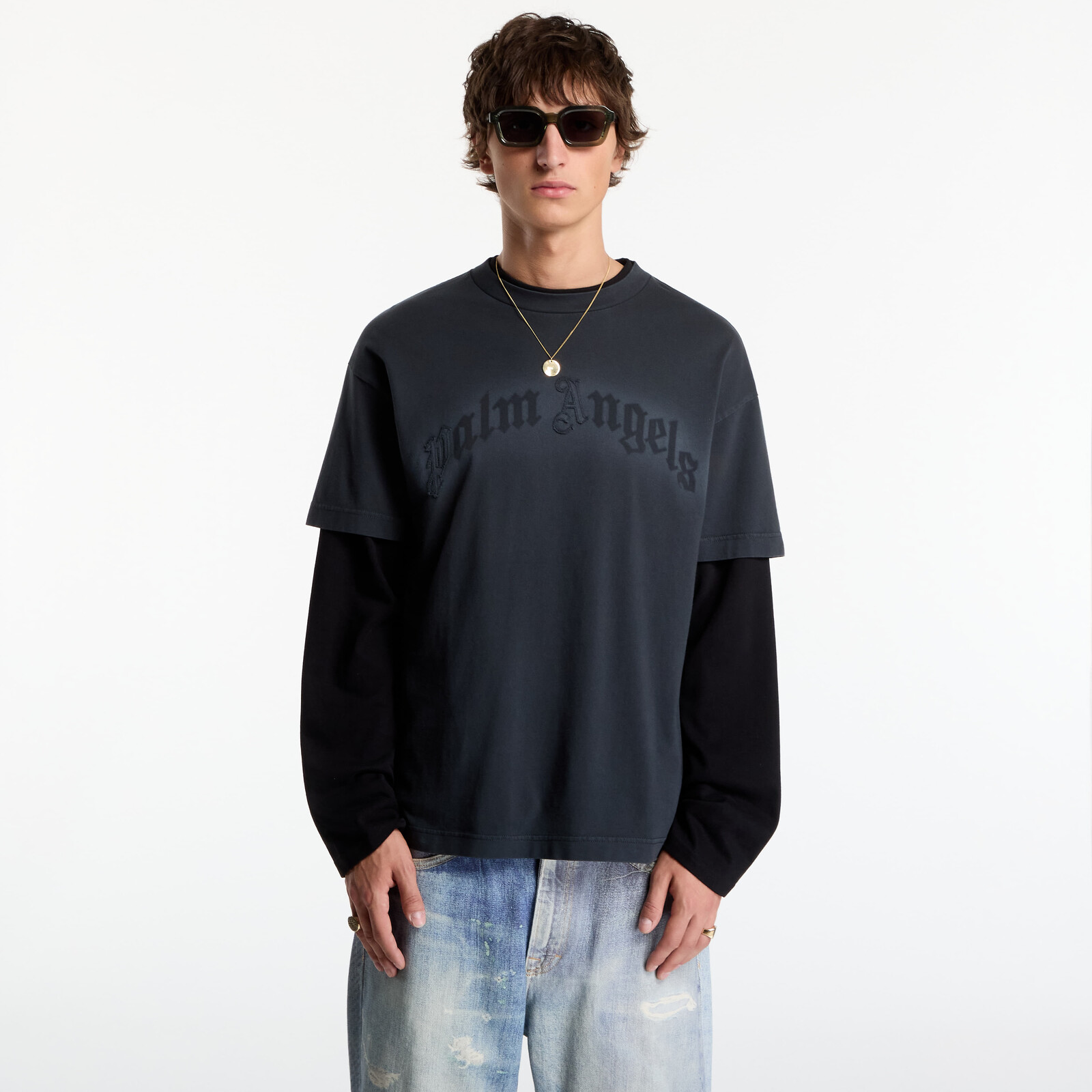 T-shirt Palm Angels Patch Pa Regular Tee Black/ Black S