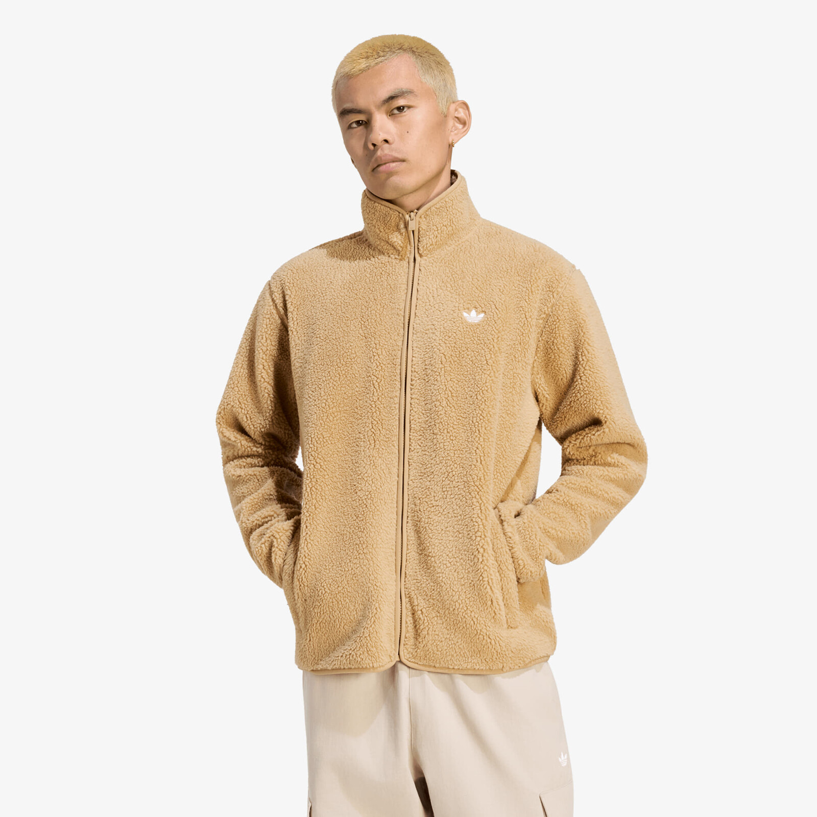 Sweatshirt adidas Trefoil Essentials Teddy Fleece Cardboard L
