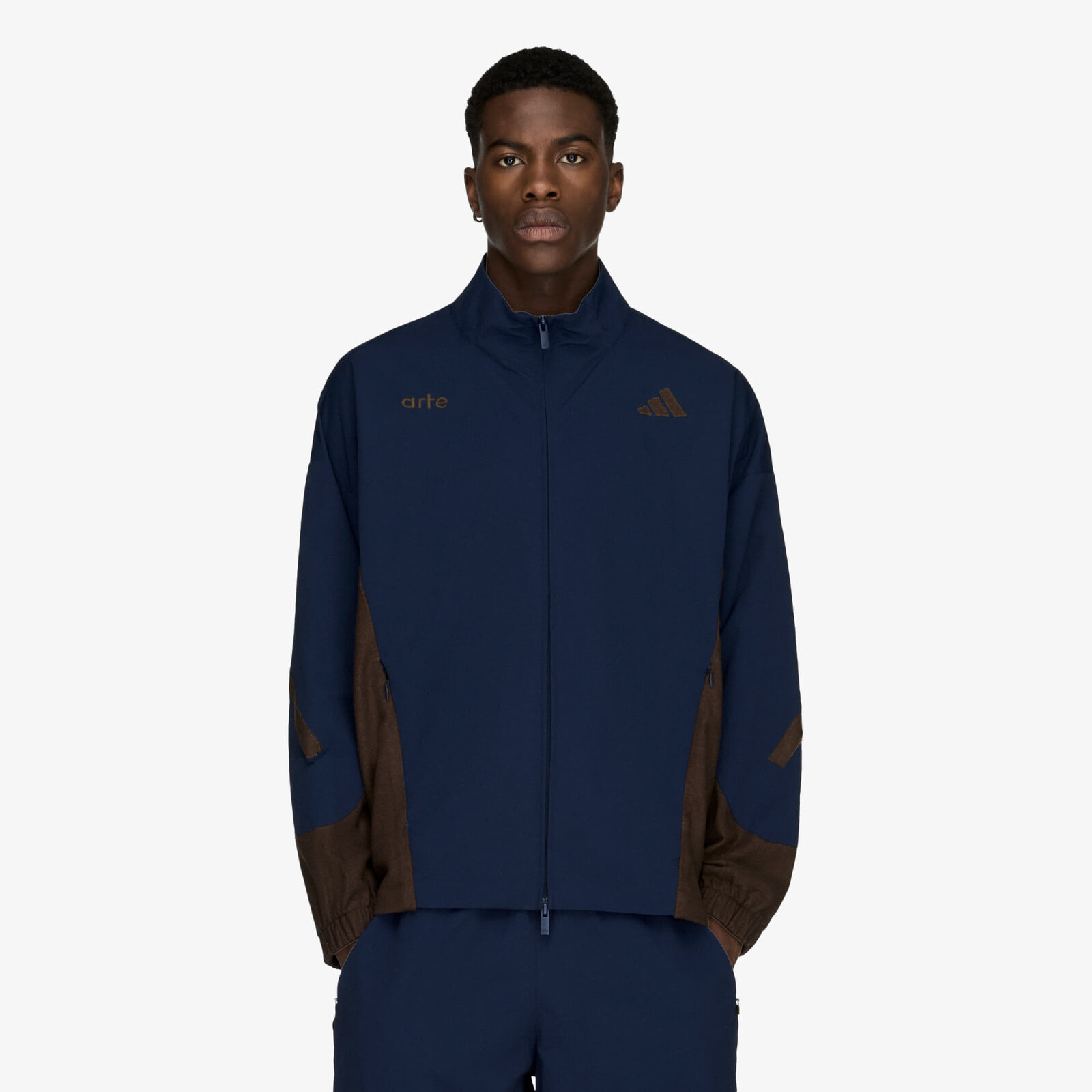 Jacket adidas x Arte Antwerp Z.N.E. Material Mix Full-Zip Tracktop Collegiate Navy/ Dust Cargo XXL