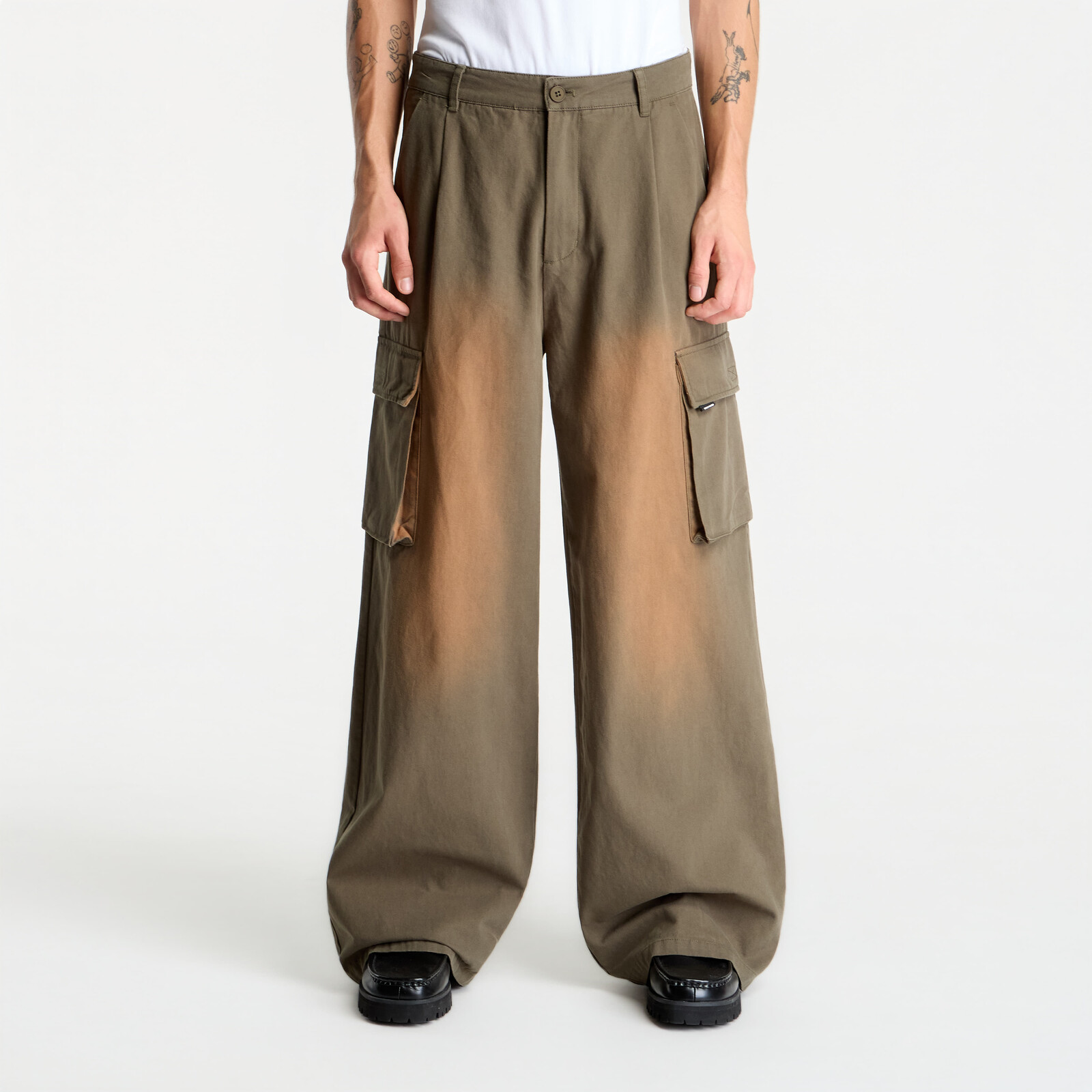 Pants Daily Paper Washed Two Pocket Cargo Pants Army Green M