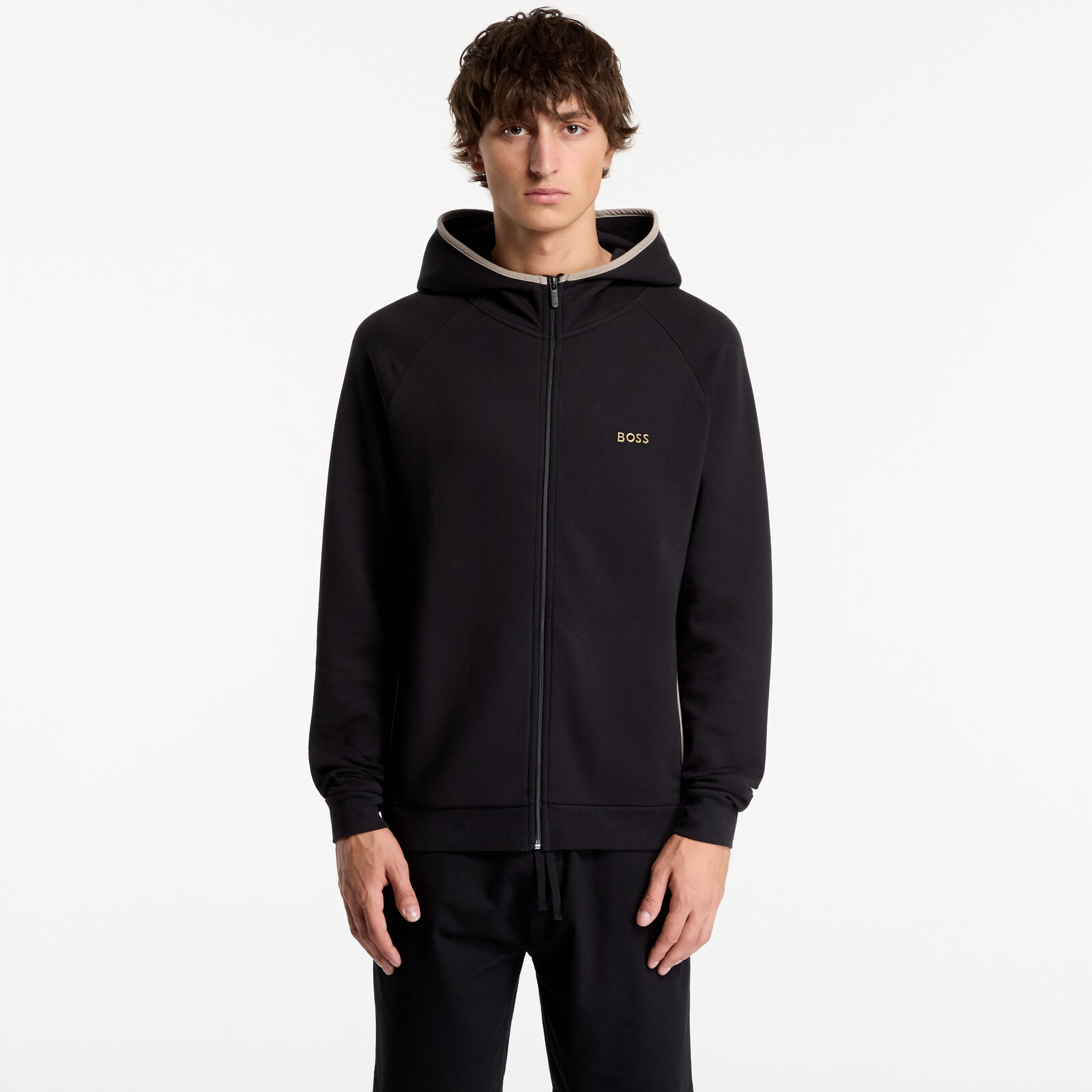 Sweatshirt Hugo Boss Sense Hooded Jacket Black L