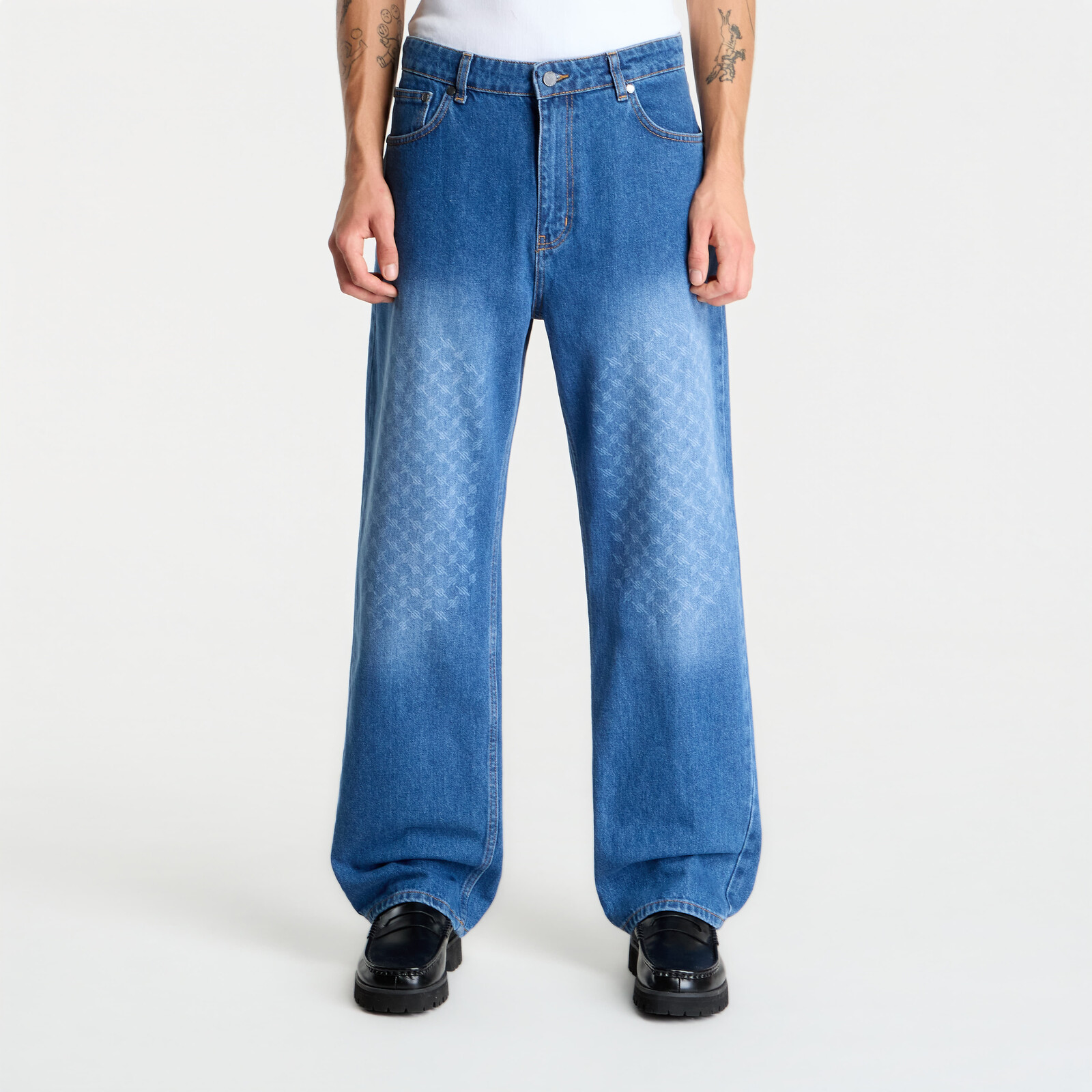 Jeans Daily Paper Faded Monogram Amba Jeans Mid Blue M