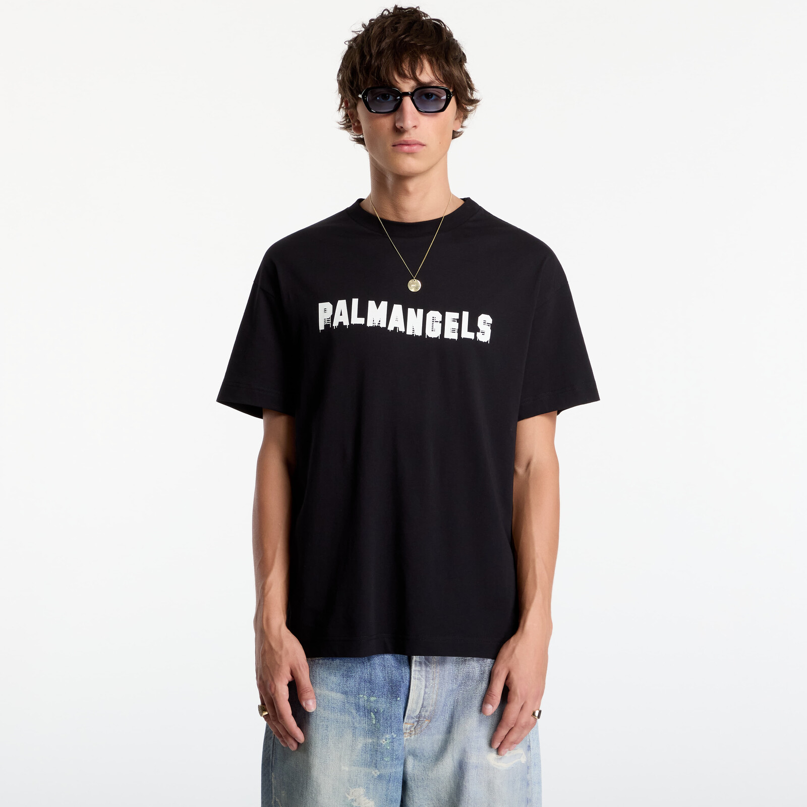 T-shirt Palm Angels Palm Hills Regular Tee UNISEX Black/ Off White L