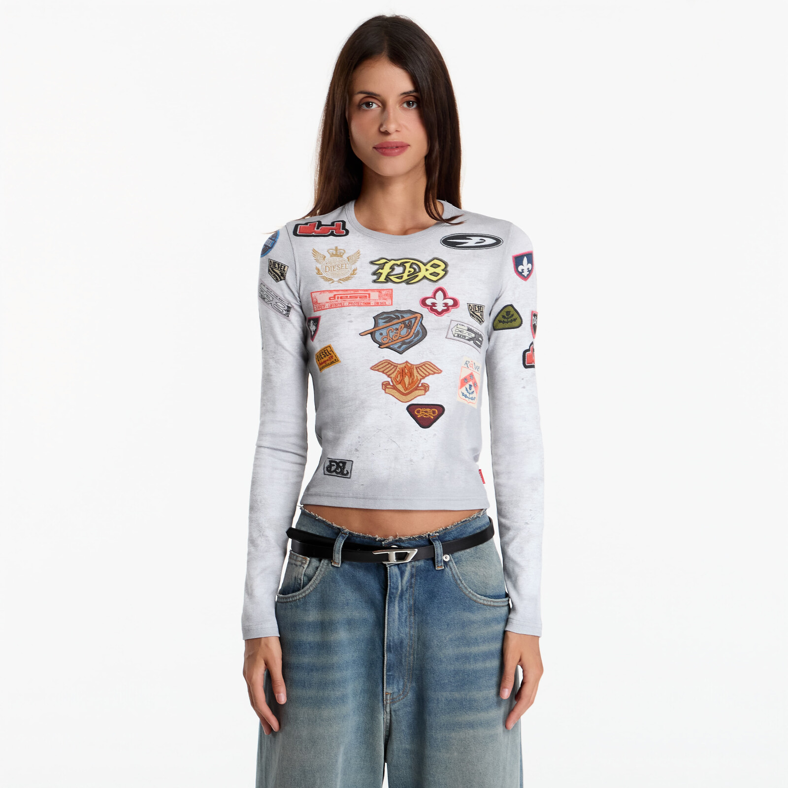 T-shirt Diesel T-Ele-Longsleeve T-Shirt White S