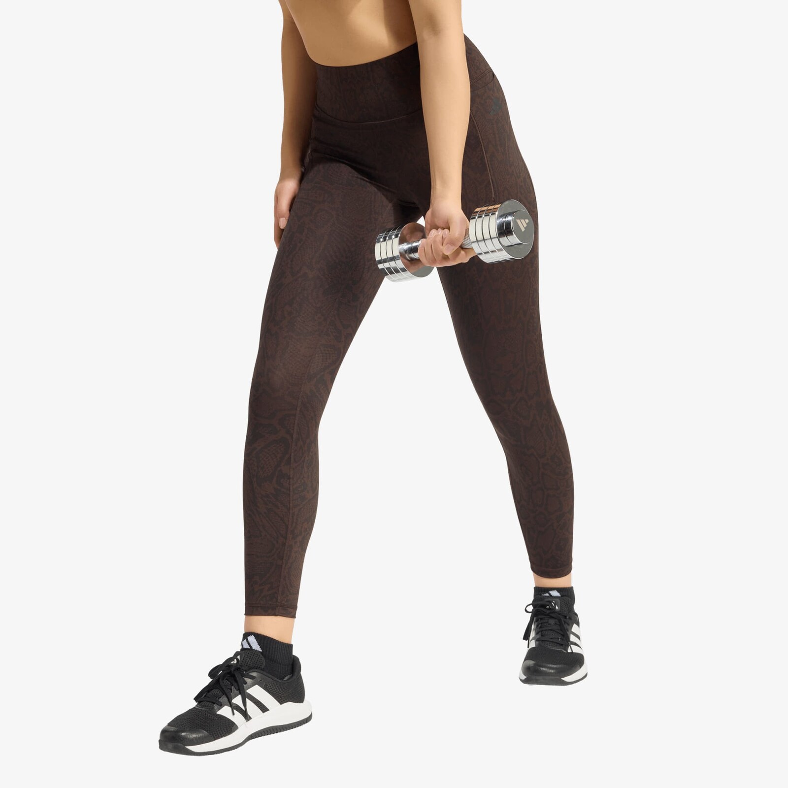 Pants adidas Optimé Primelift Snake 7/8 Leggings Aurora Coffee/ Black L