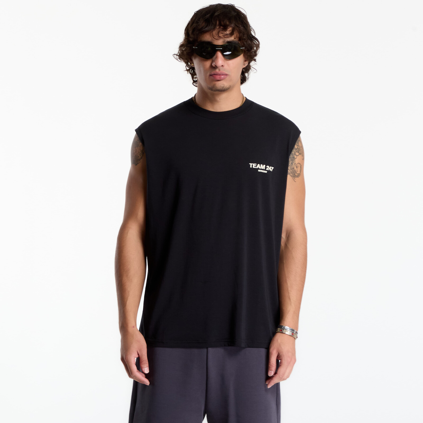Tank top REPRESENT 247 Team Oversized Tank UNISEX Jet Black XXL