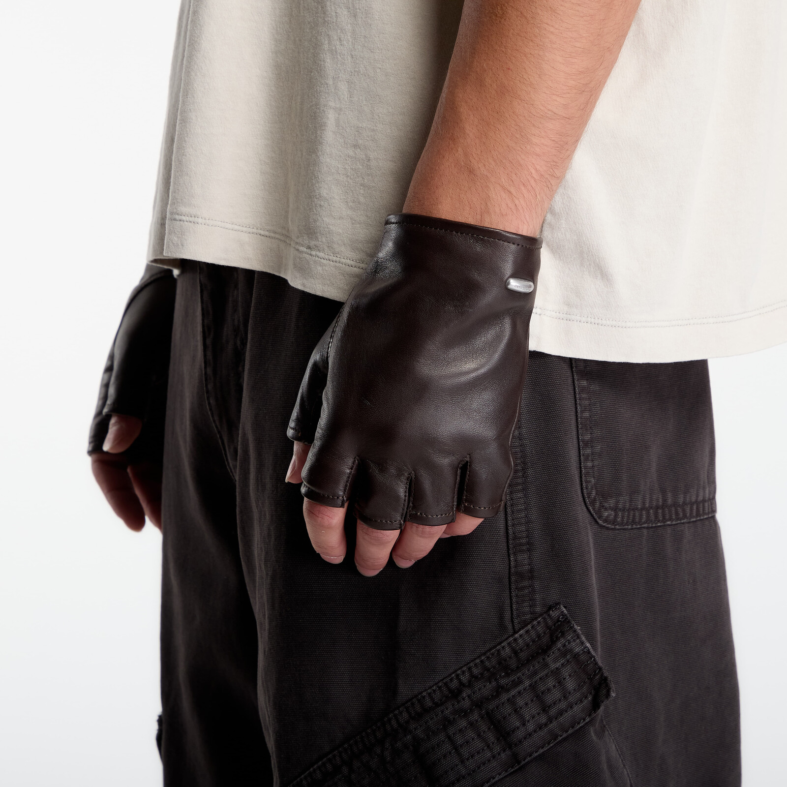 Gloves OUR LEGACY Biker Glove Cocoa Brown Nappa L