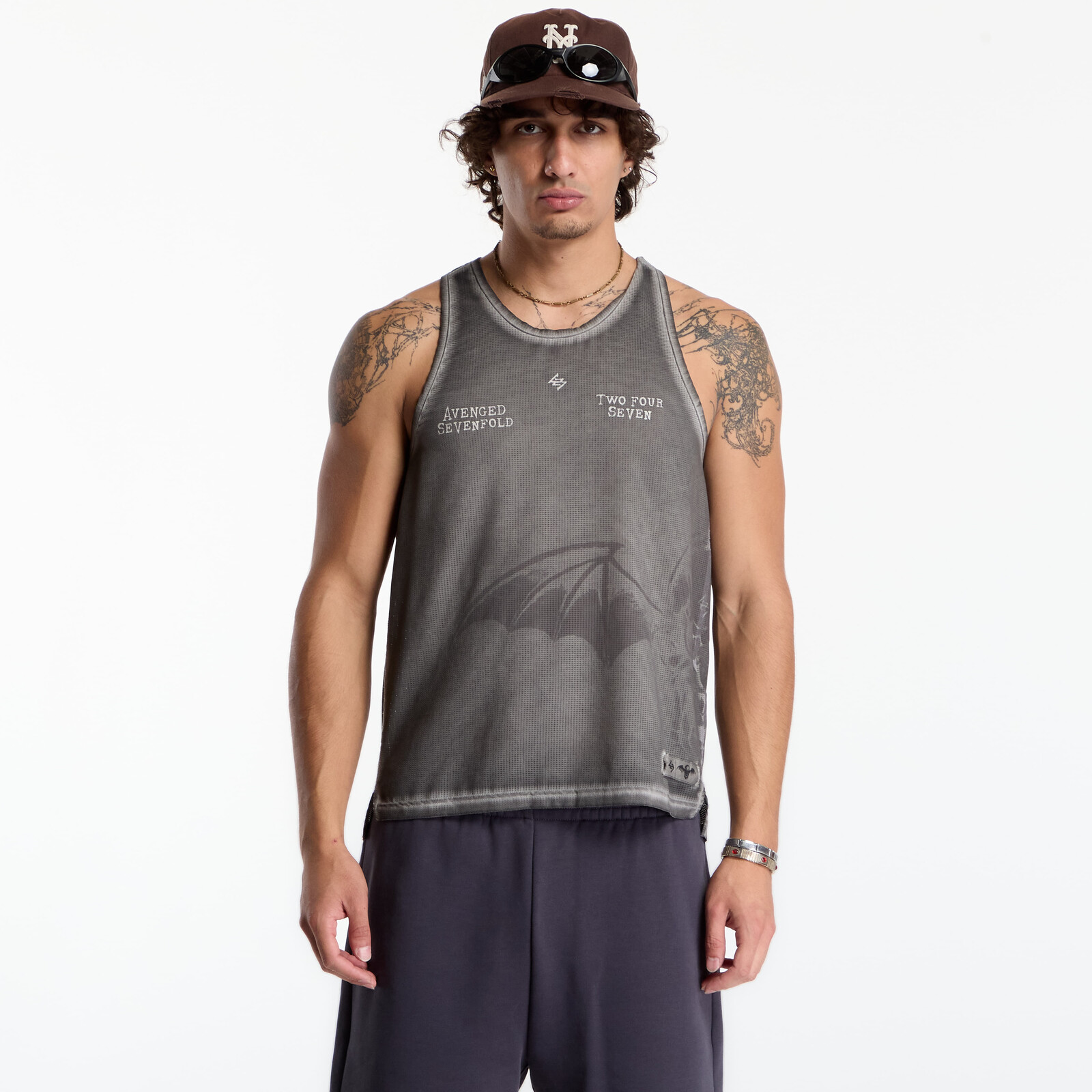 Tank top Represent 247 Avenged Sevenfold Death Bat Singlet UNISEX Washed Grey M