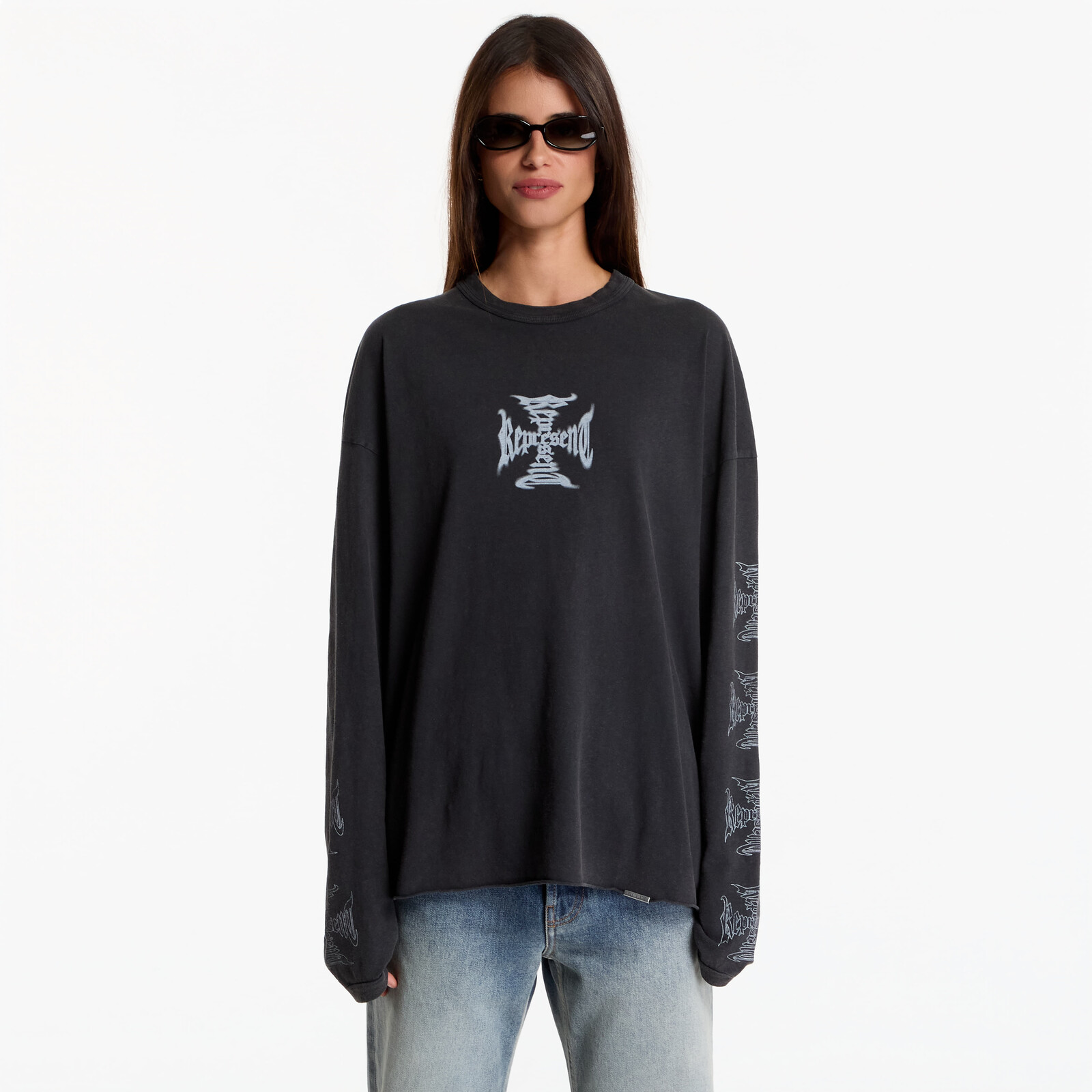 T-shirt Represent Mh Long Sleeve UNISEX Faded Black XL