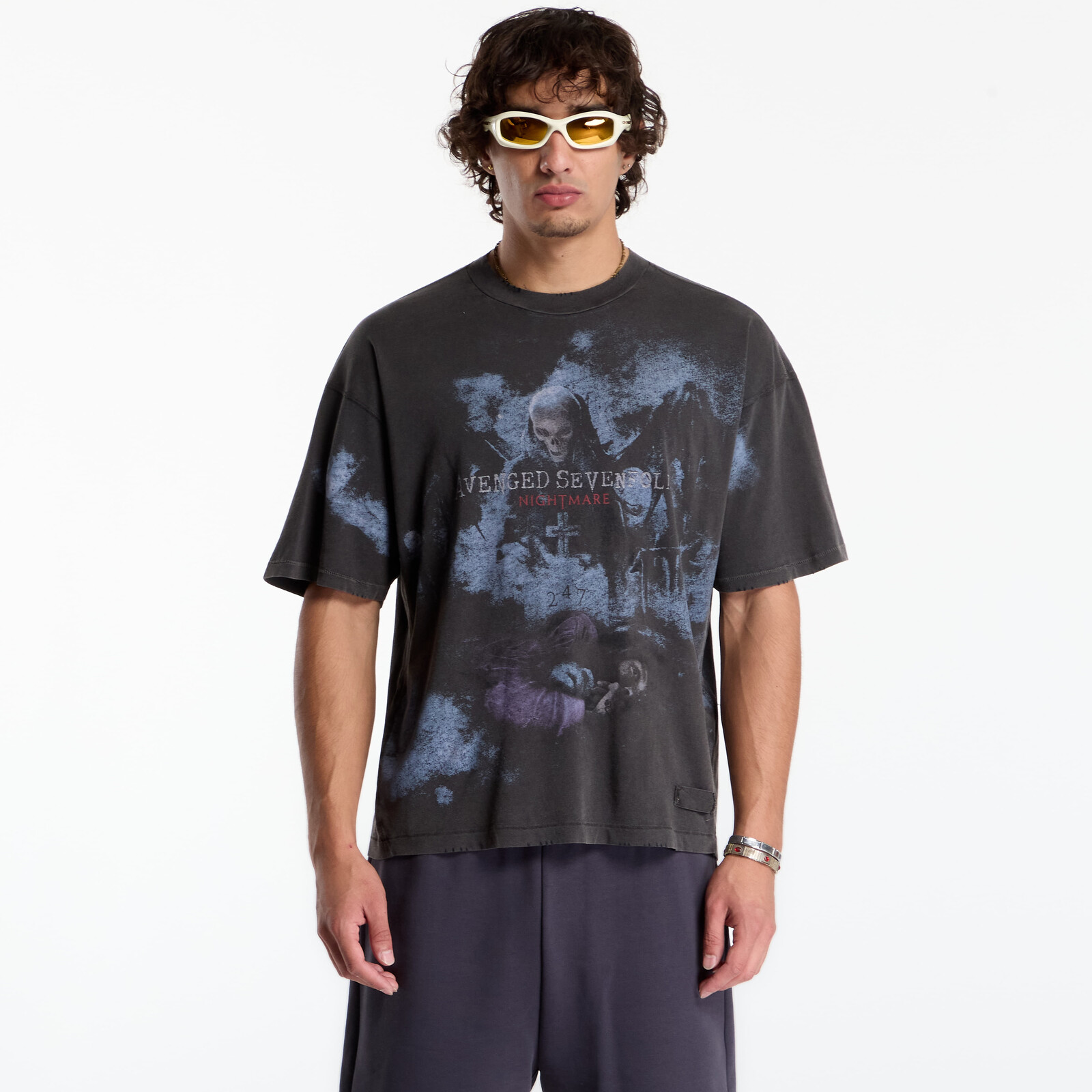 T-shirt Represent 247 Avenged Sevenfold Nightmare Tee UNISEX Aged Black L