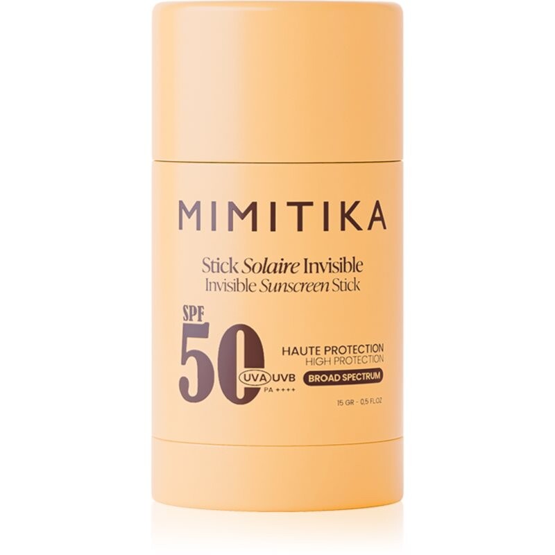 Mimitika Sun Invisible Sunscreen Stick SPF50 protection stick for sensitive areas SPF 50 15 g