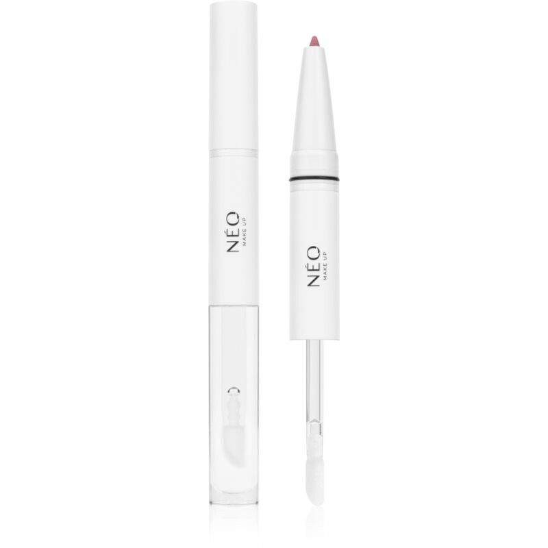 NEO MAKE UP Intense Serum 2in1 Lipliner & Lipgloss contour lip pencil and lip gloss shade 02 Blushing Pink 1 pc