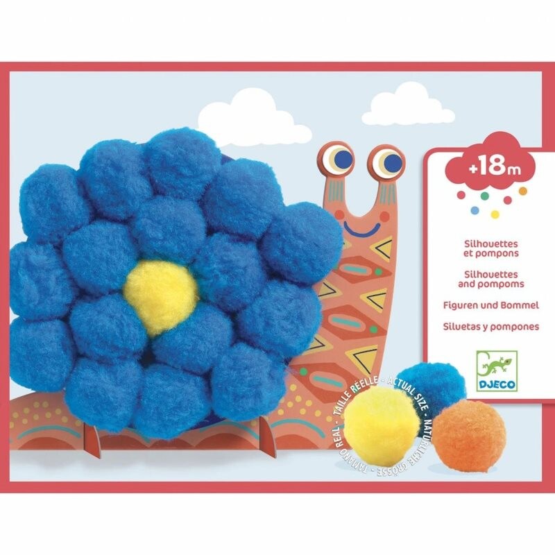 DJECO Fluffy Animals making animals out of cotton wool balls 18m+ 1 pc