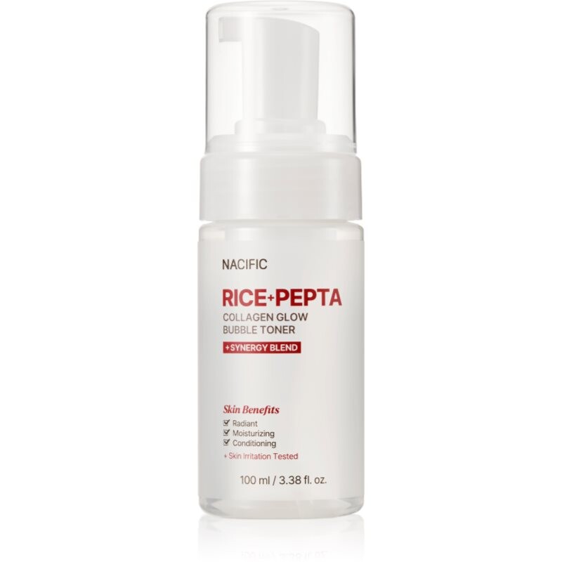 Nacific Rice + Pepta Collagen Glow Bubble Toner brightening facial toner with moisturising effect 100 ml