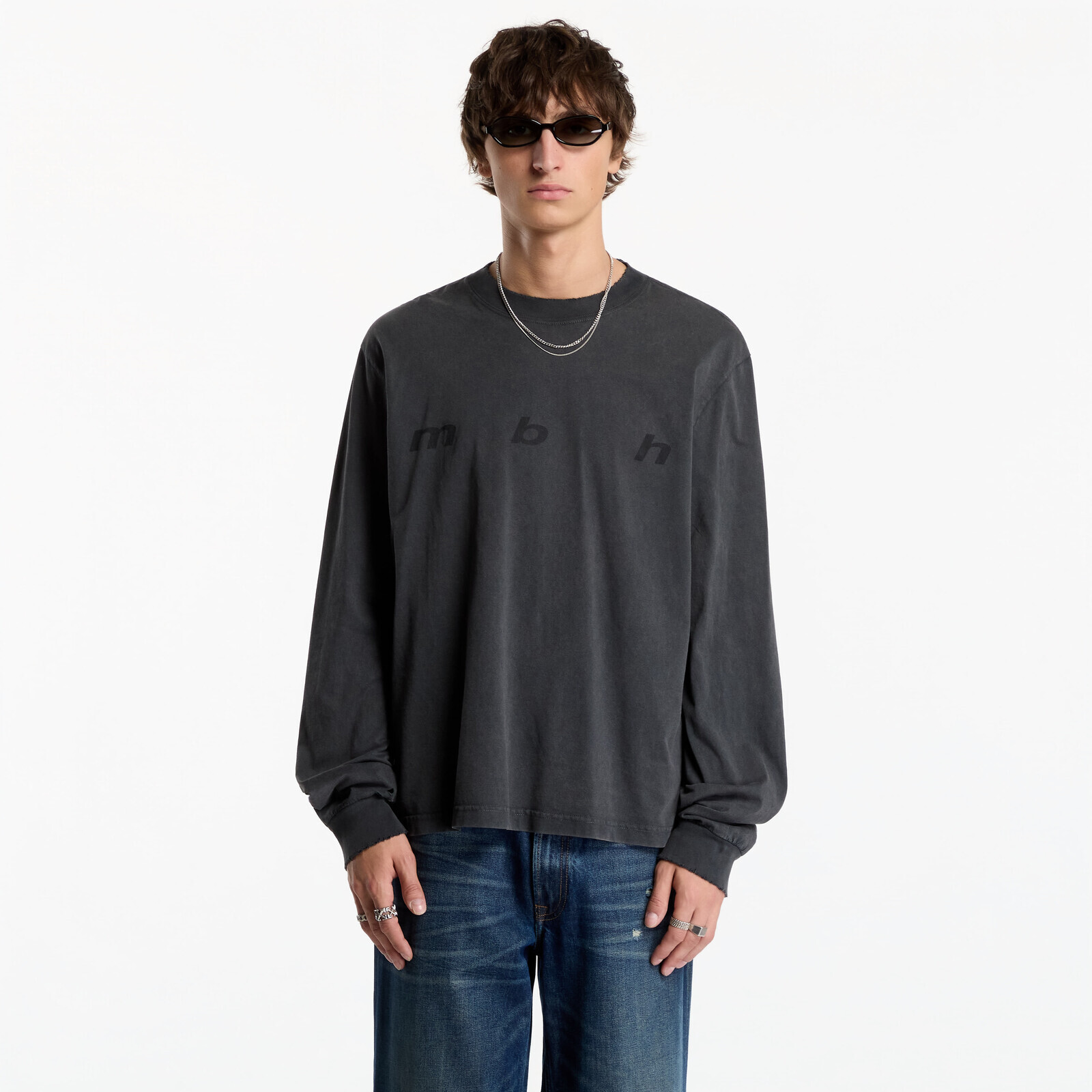 T-shirt MISBHV M B H Longsleeve UNISEX Washed Black S