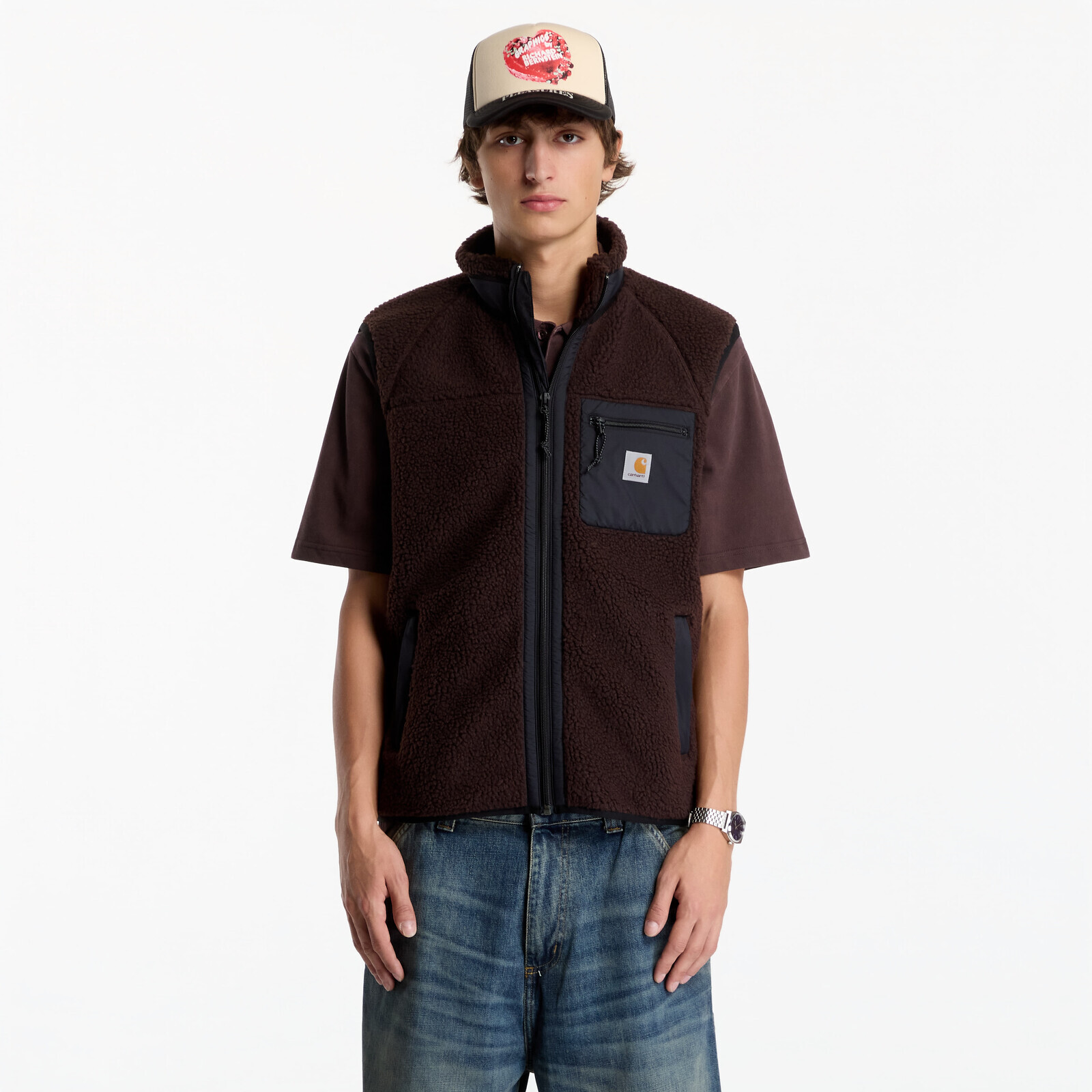 Carhartt WIP Prentis Vest Liner Palisander/ Black S