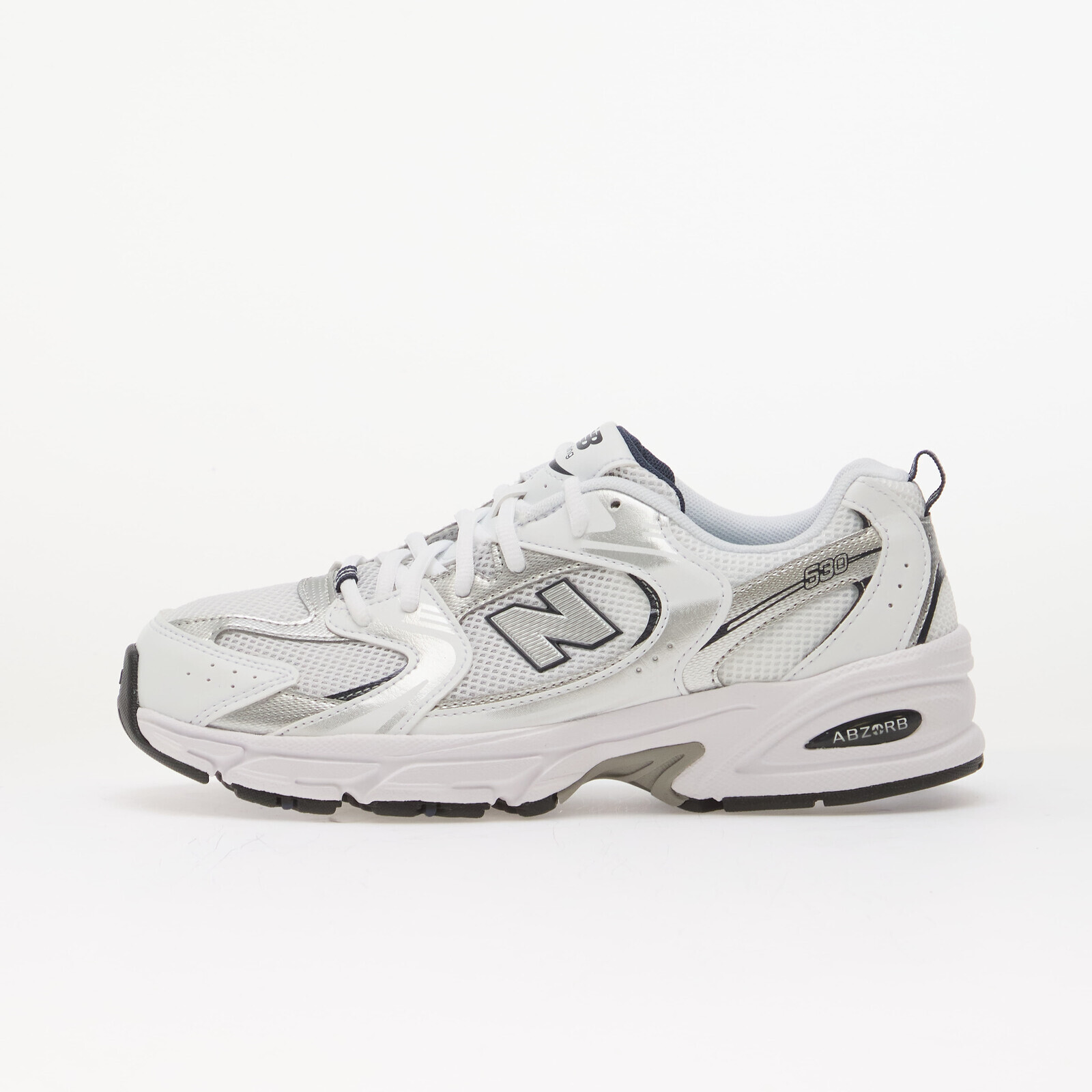 Shoes New Balance 530 Kids White/ Natural Indigo/ Silver Metallic Sb1 5.5