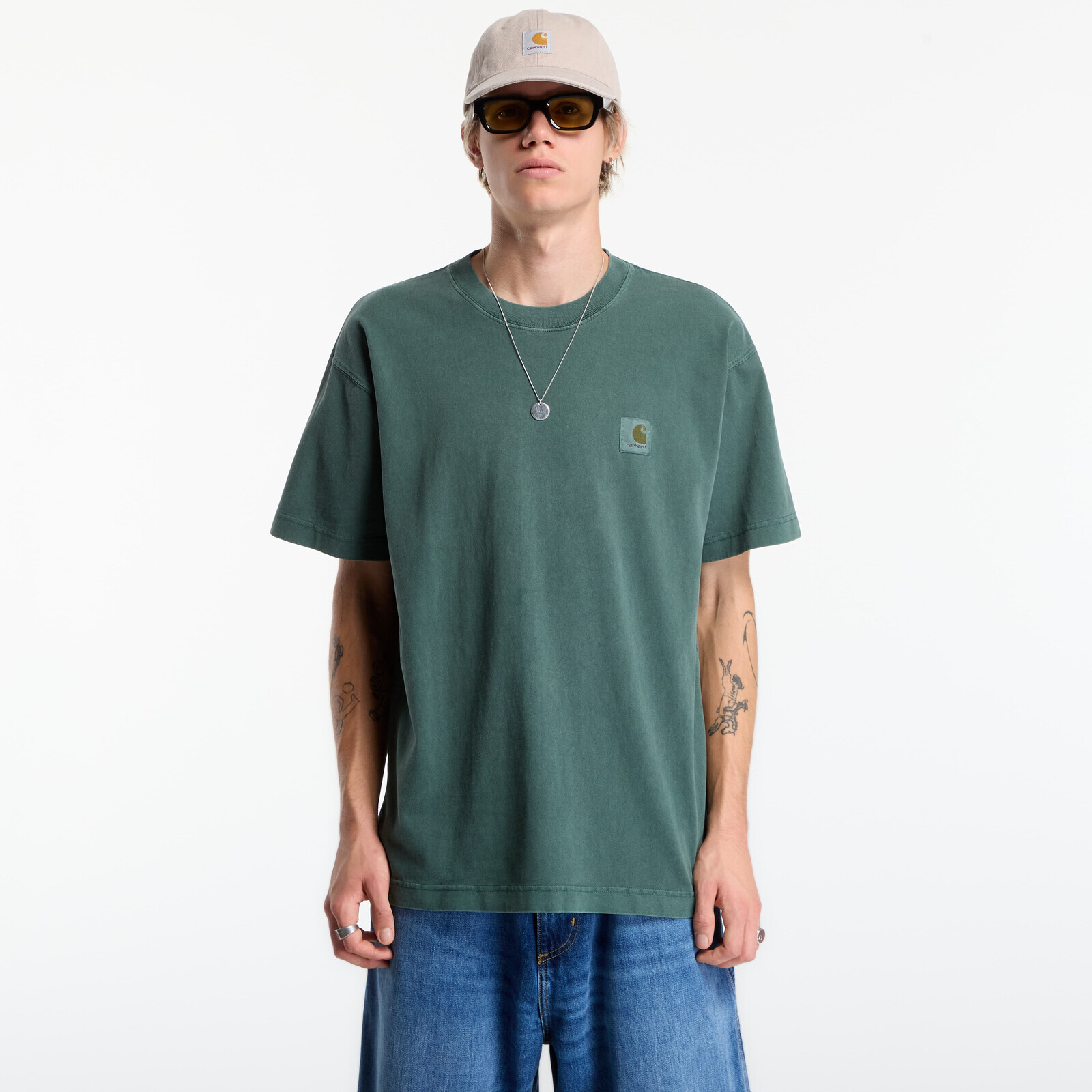 T-shirt Carhartt WIP S/S Vista T-Shirt UNISEX Dark Scarab Garment Dyed S