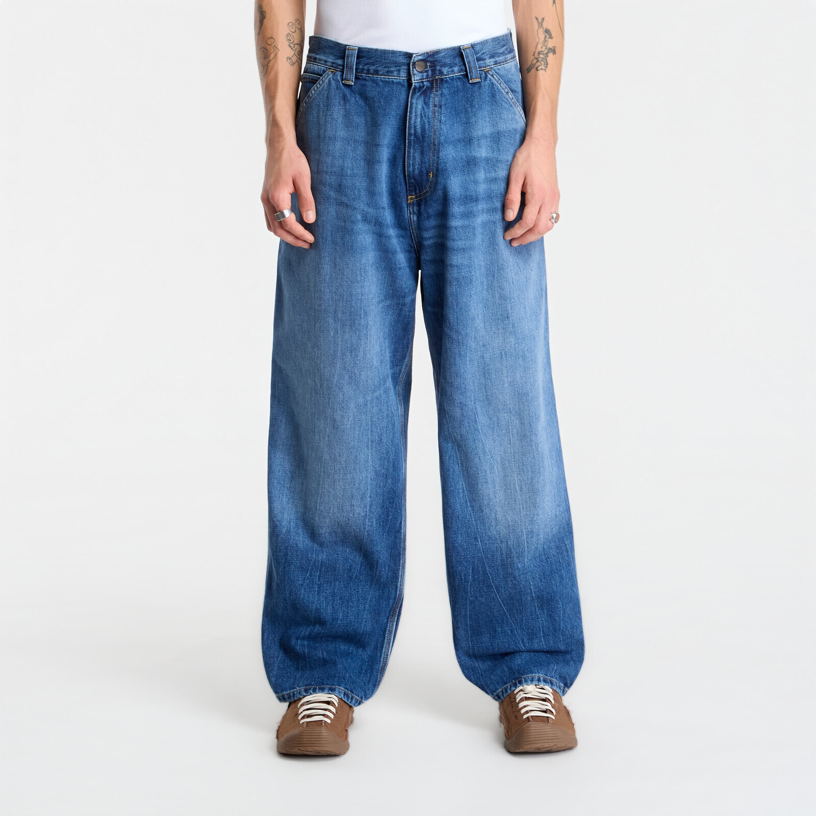 Pants Carhartt WIP OG Single Knee Pant Blue Marble Used Wash S