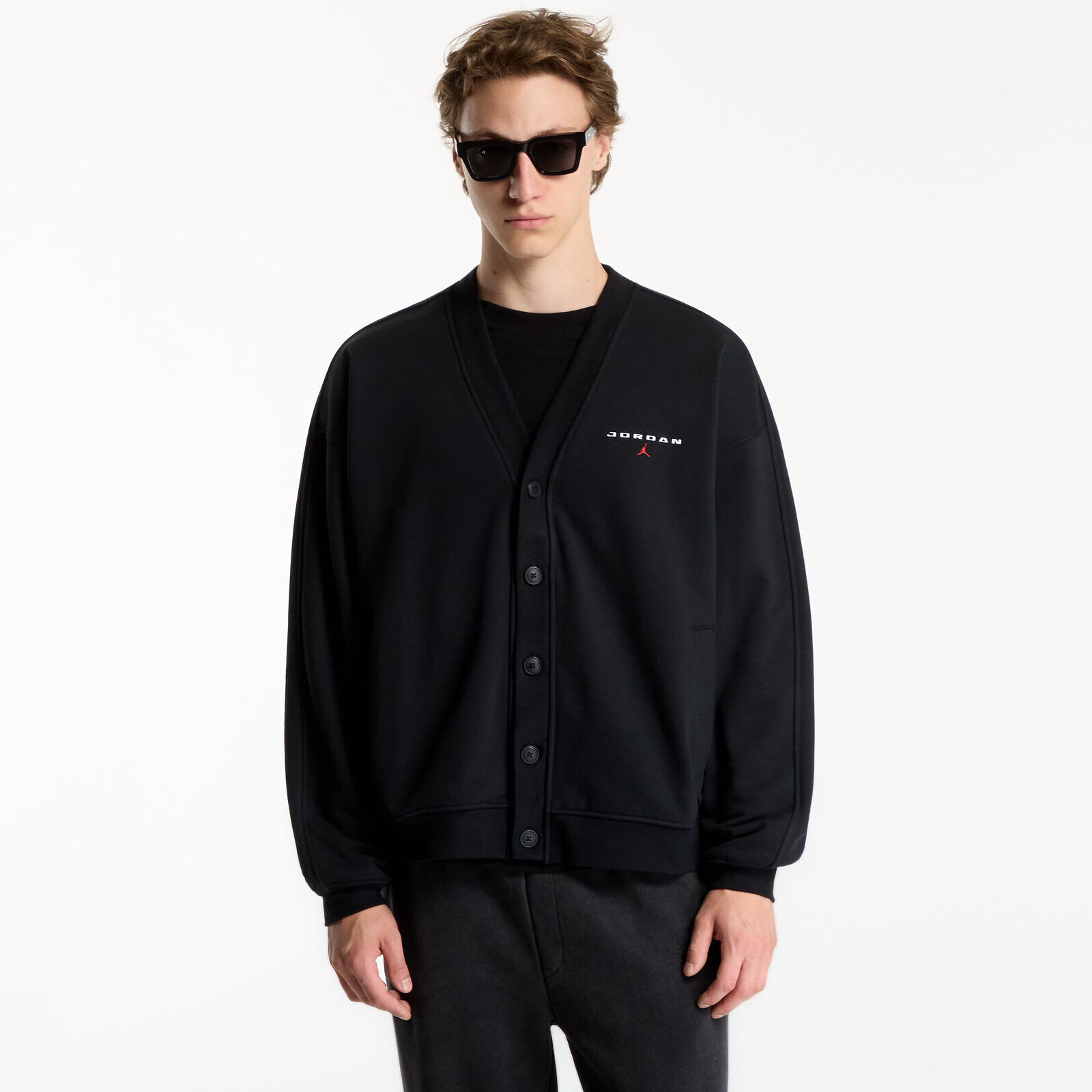 Sweatshirt Jordan Flight Men's Cardigan Black L