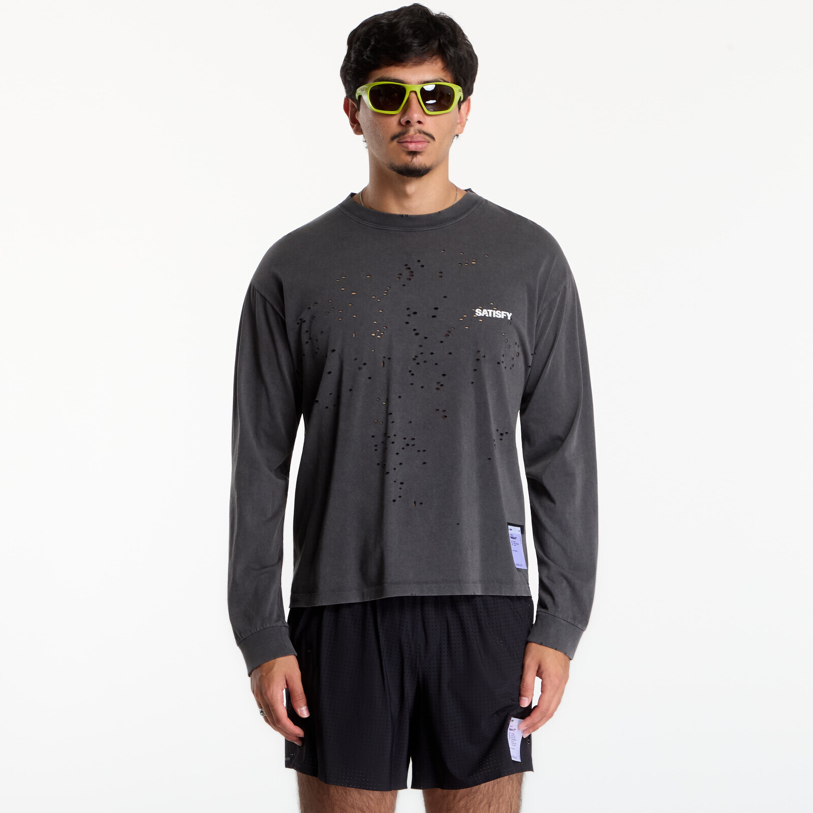 T-shirt Satisfy MothTech Long Tee Aged Black M