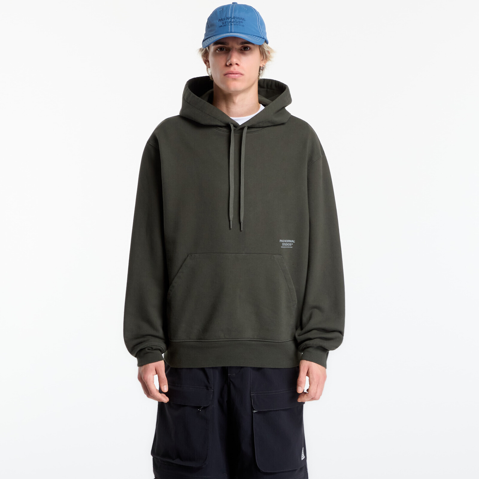 Sweatshirt Pas Normal Studios Off-Race Hoodie Dark Olive S