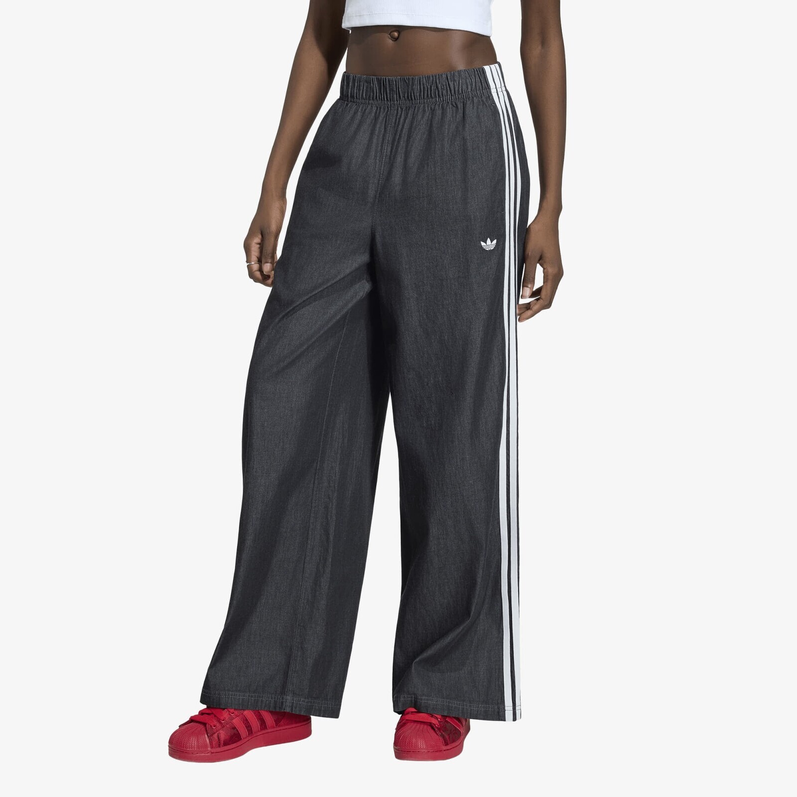 Pants adidas Originals Summer Glow Denim Wide Leg Medium Black Denim XS