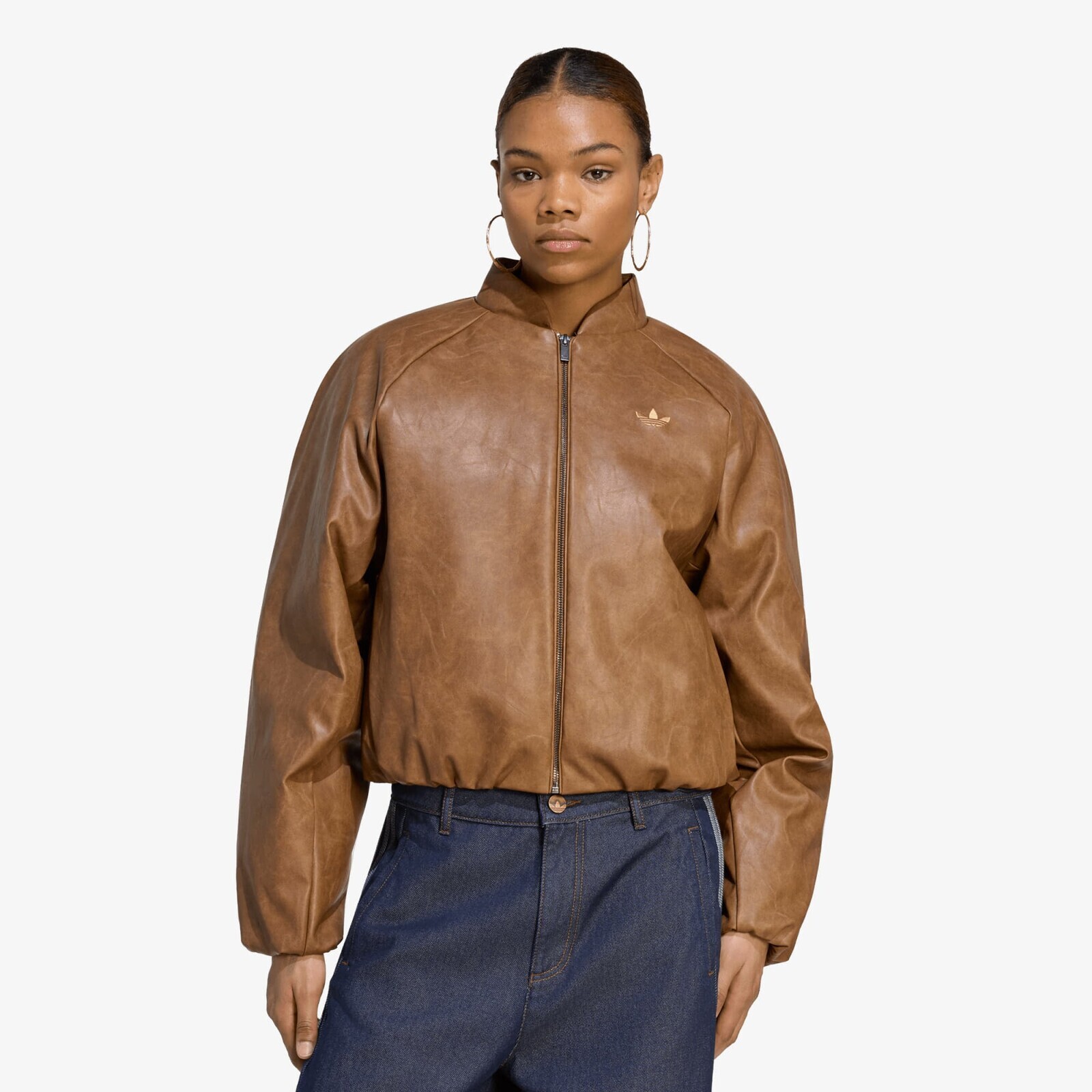 Jacket adidas SST Cropped Jacket Brown Desert M