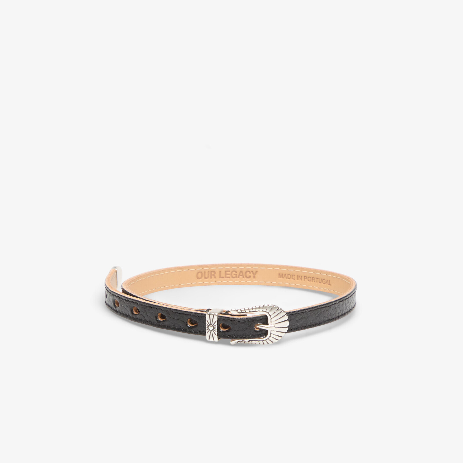 OUR LEGACY Cowboy Wrap Around Deep Black Leather Universal