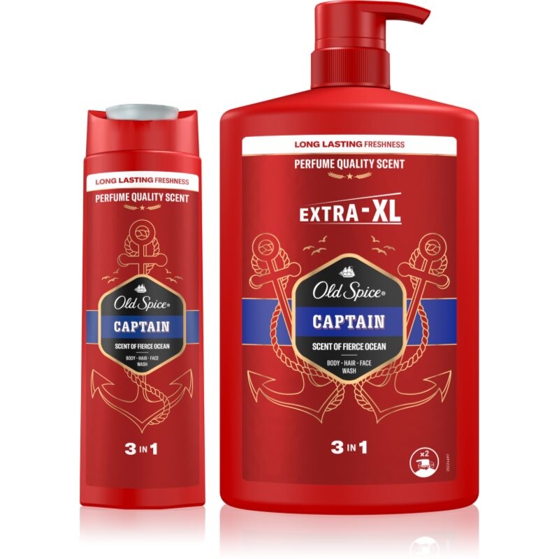 Old Spice Captain hair and body set for men