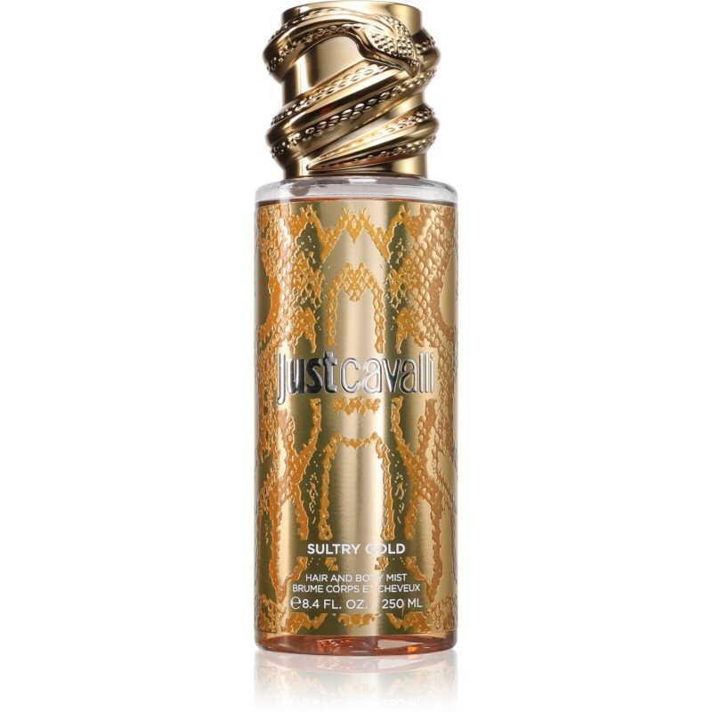 Roberto Cavalli Just Cavalli Sultry Gold perfumed body and hair mist for women 250 ml