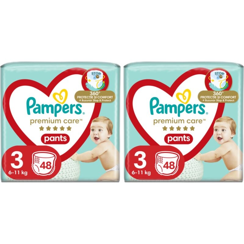 Pampers Premium Care Pants Size 3 set for babies and children