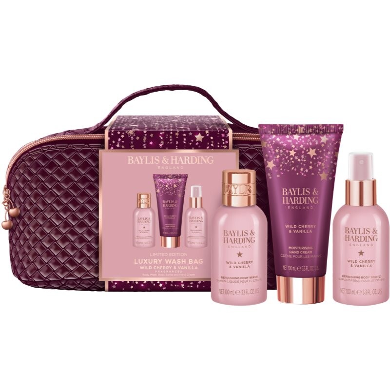 Baylis & Harding Wild Cherry & Vanilla gift set toiletry bag