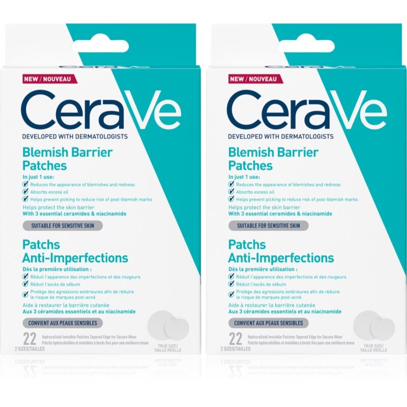CeraVe Blemish Control Barrier Patches set against imperfections in acne-prone skin