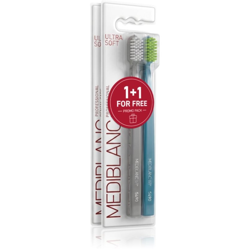 MEDIBLANC Set TB Ultra Soft Grey Blue + Ultra Soft Pink Blue Duopack toothbrushes