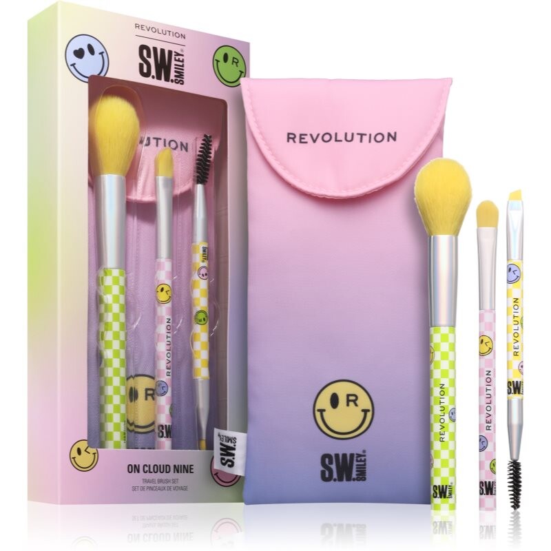 Revolution S.W.Smiley On Cloud Nine brush set with a pouch 3 pc