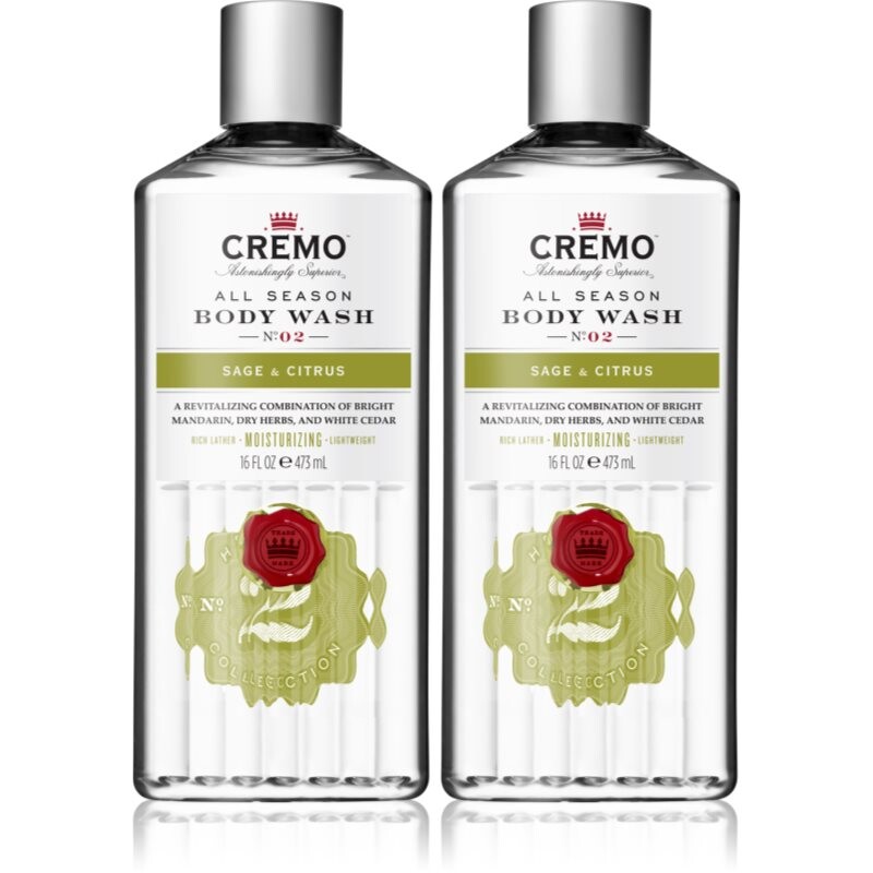 Cremo Sage & Citrus Body Wash set