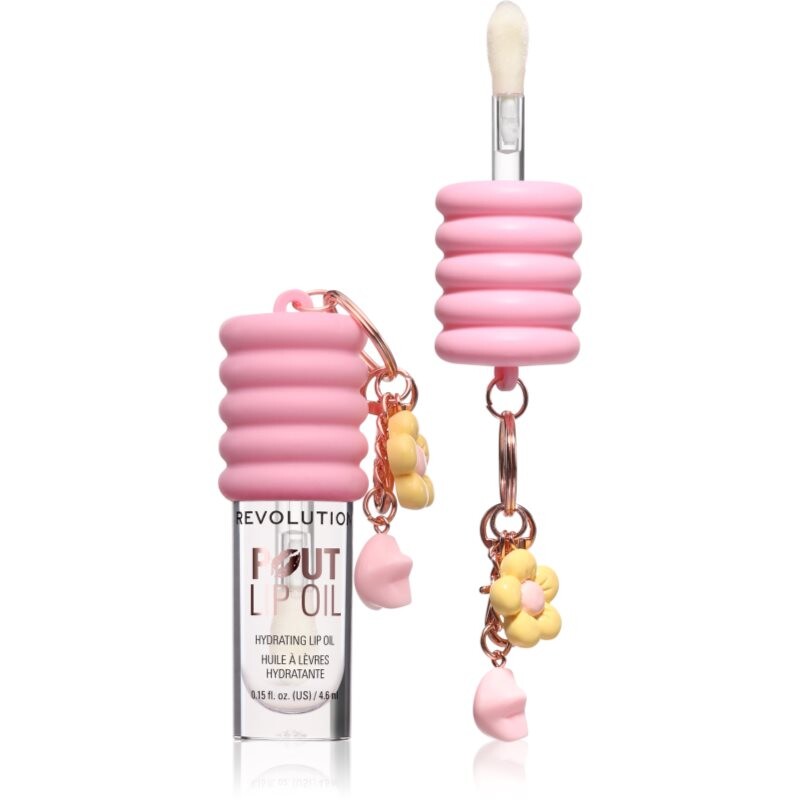 Revolution Pout Lip Oil With Charm lip oil for keys Pink Charm 4.6 ml
