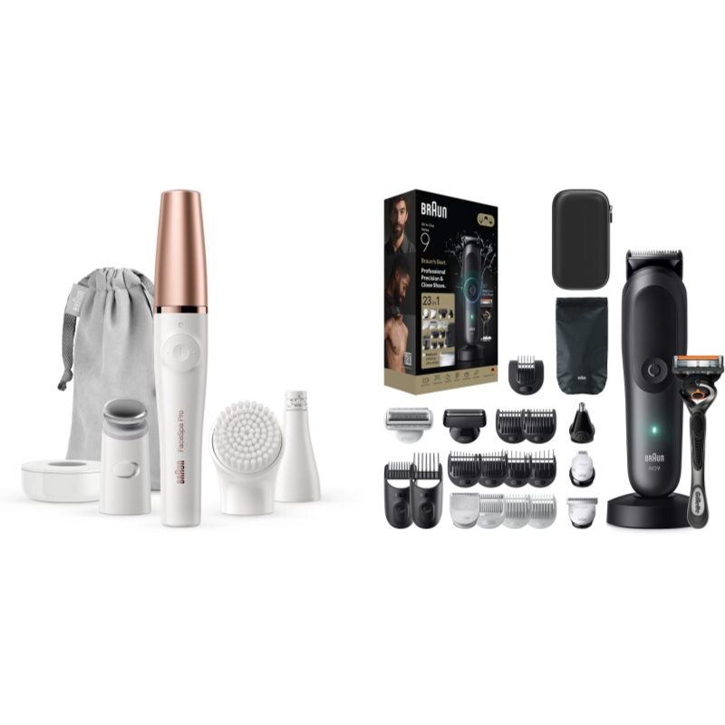 Braun FaceSpa Pro SE911 & All-in-One Series 9 set for skin, hair and beard