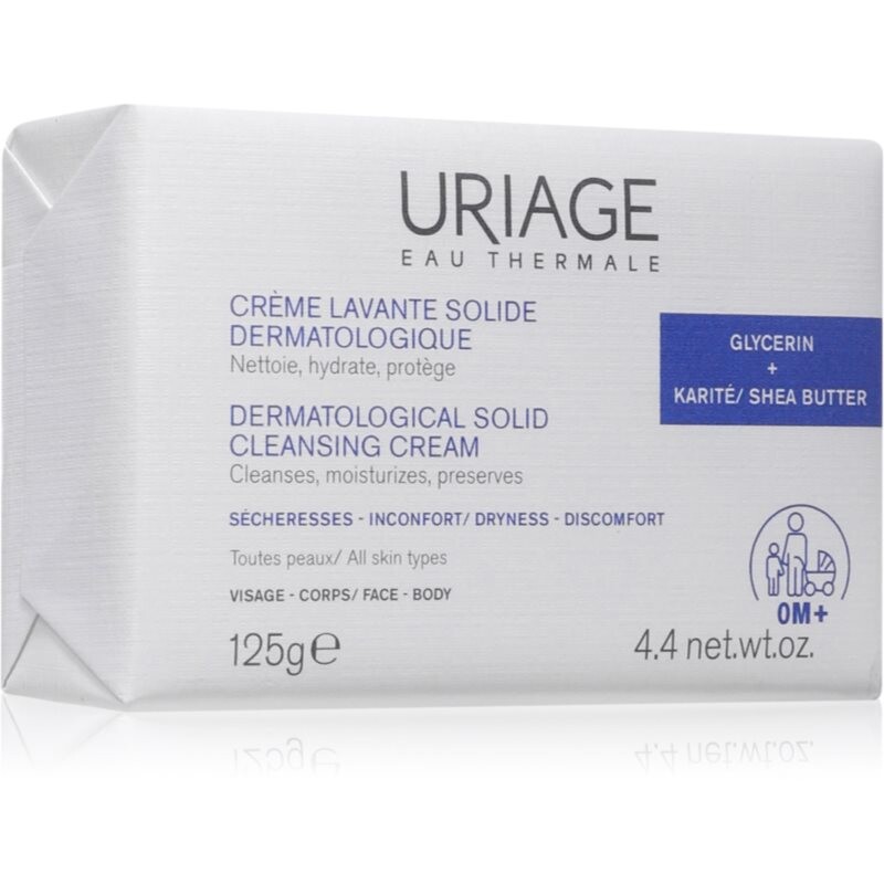 Uriage DERM-PHY Dermatological Solid Cleansing Cream gentle cream cleanser 125 g