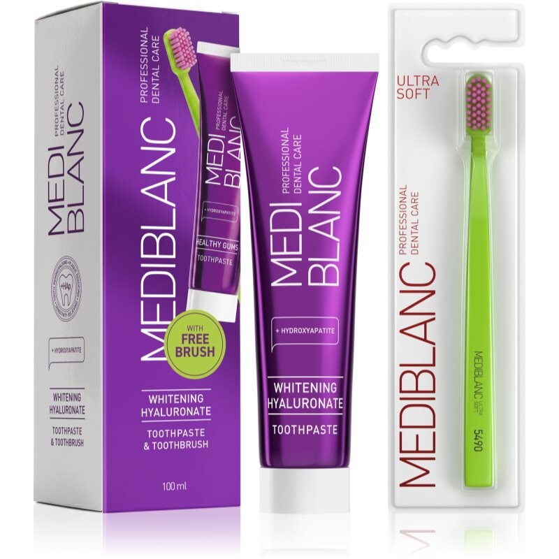 MEDIBLANC Set TP Hyaluron 100ml + TB Ultra Soft Green Single dental care set