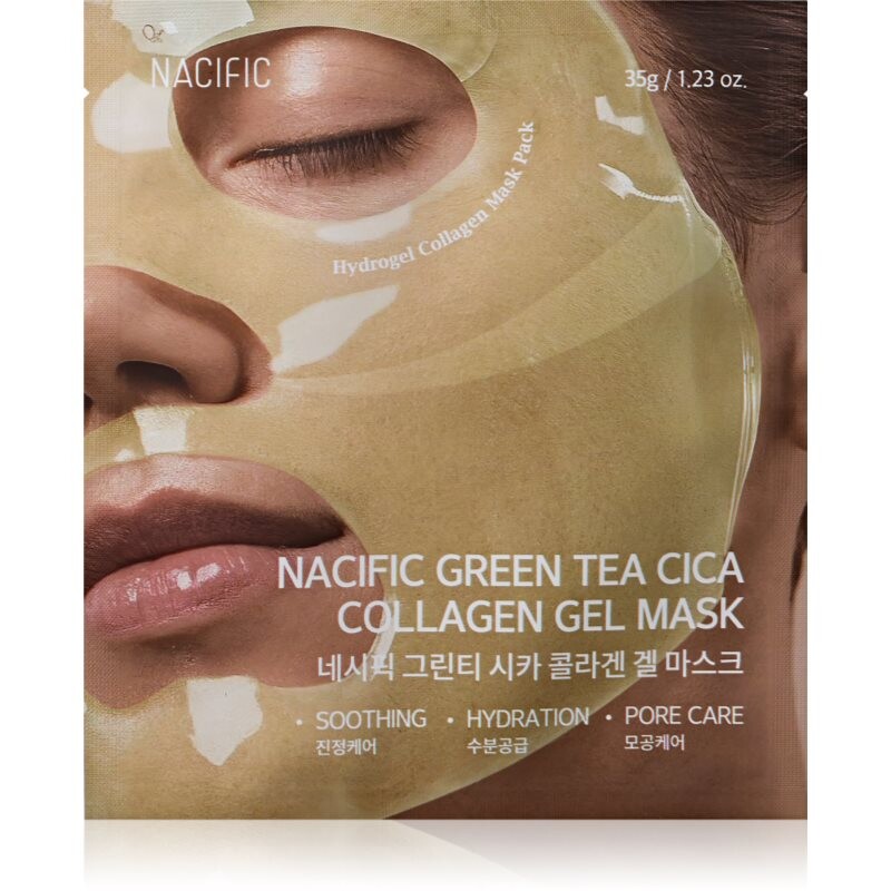 Nacific Green Tea Collagen Gel Mask brightening face mask with moisturising effect 1 pc