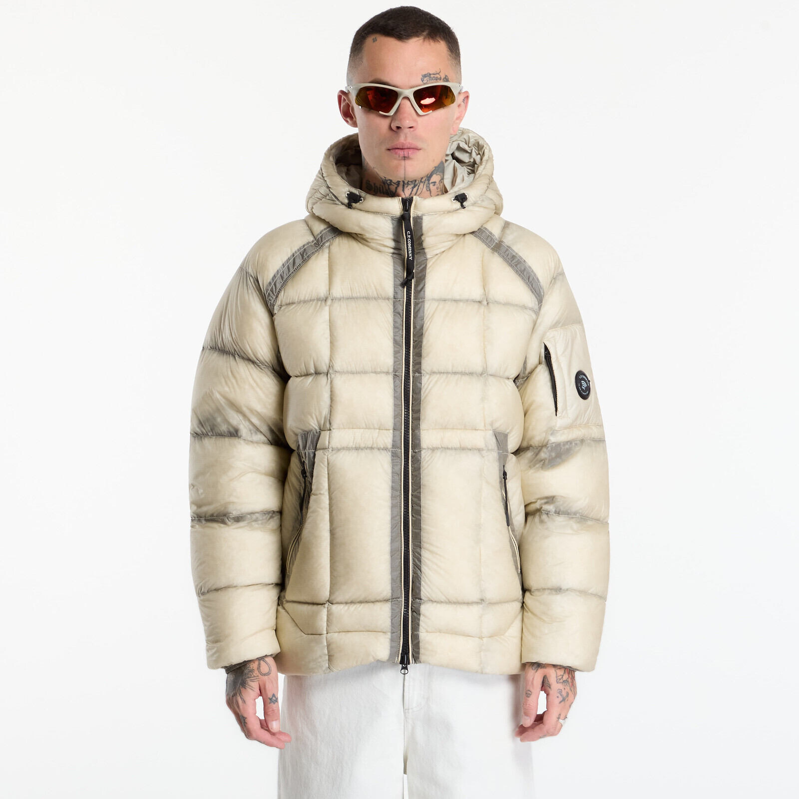 Jacket C.P. Company D.D. Shell Hooded Puffer Jacket Silver Birch M