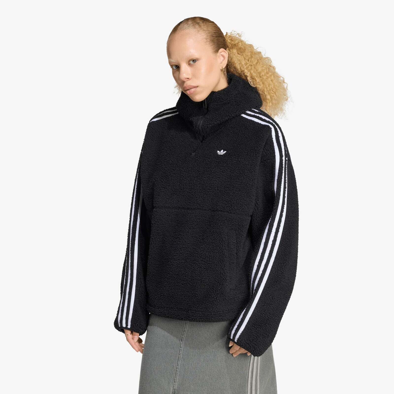Sweatshirt adidas Adiluna Season 2 x Jennie Fleece Hoodie Jacket Black M