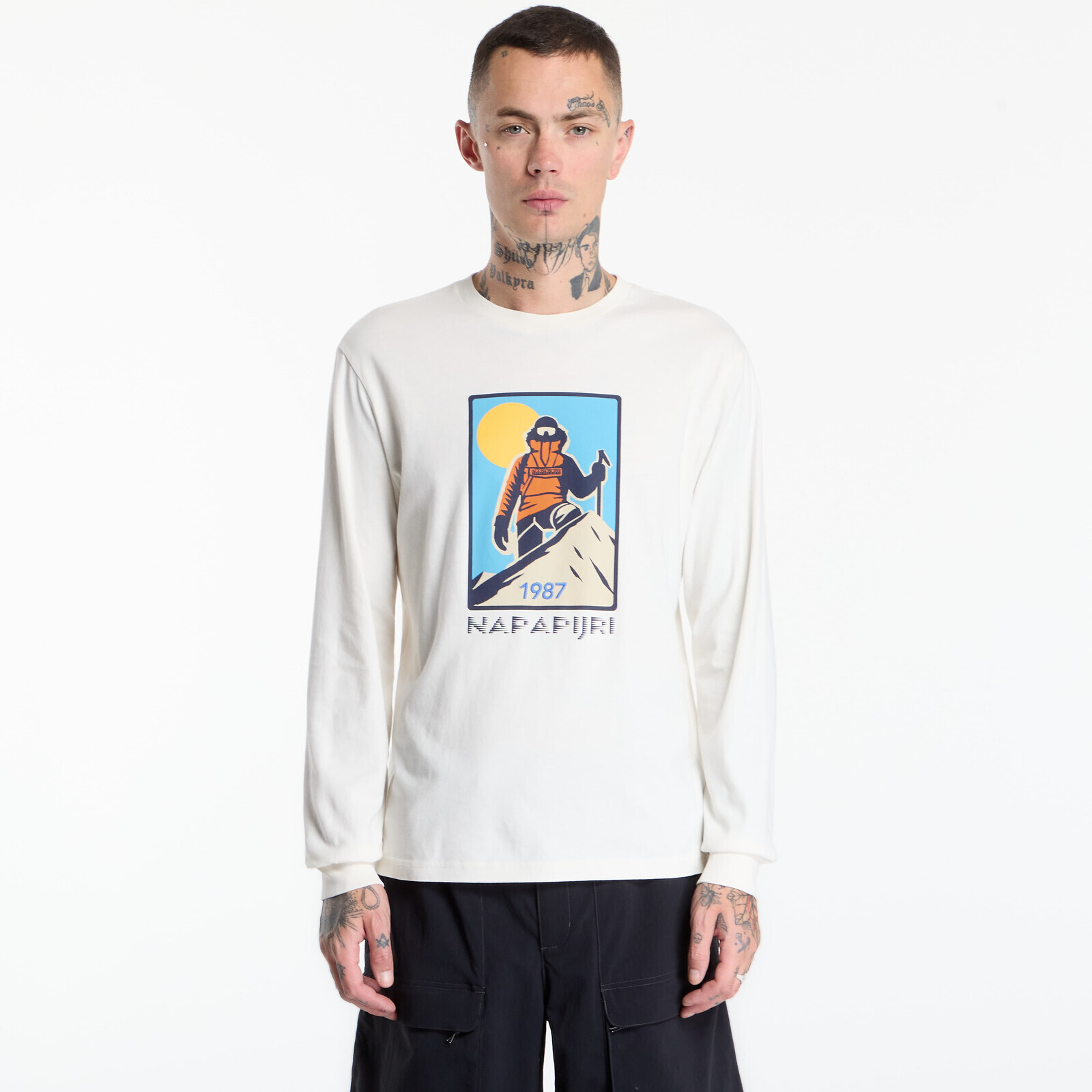 T-shirt Napapijri S-Tee Long-Sleeve White Whisper L